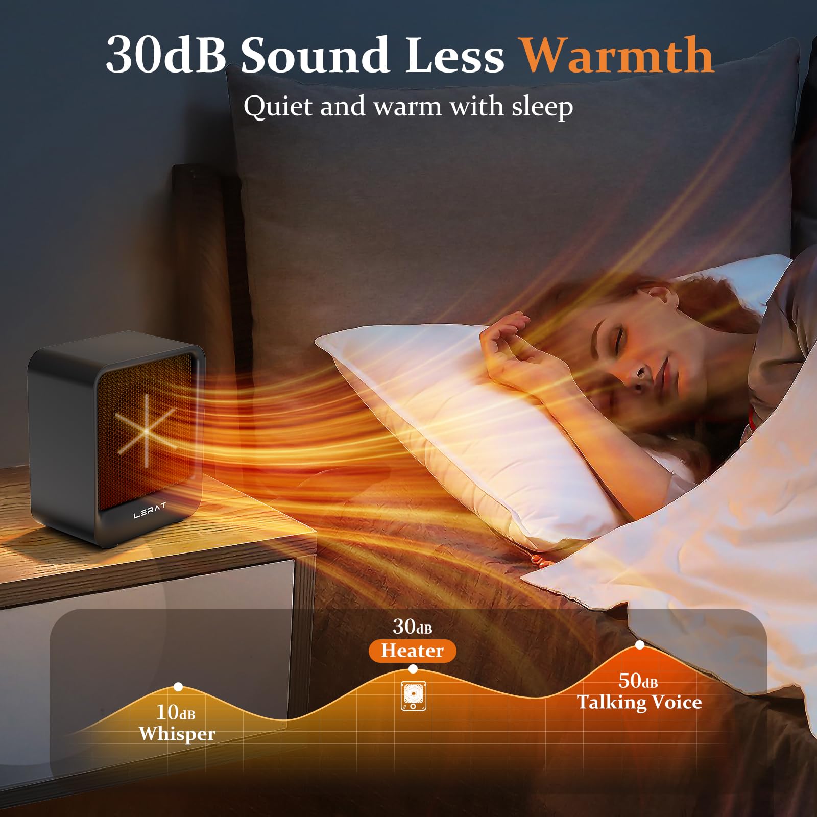 Electric Space Heater, Small Heater For Indoor Use, 500 Watts High Output & 2 Speeds, Mini Personal Heater For Office Desk Campi