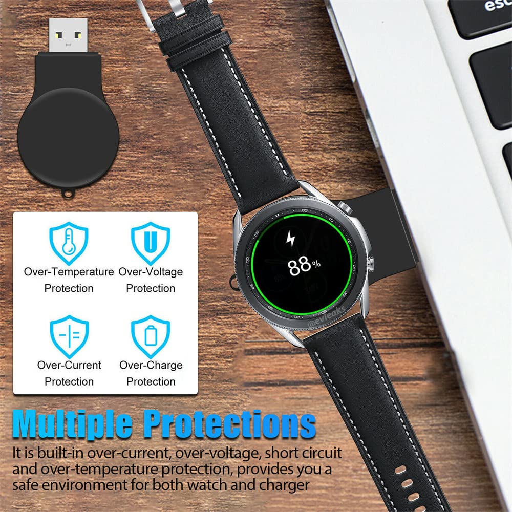 Portable Samsung Galaxy Watch 5 Charger Usb Travel Cordless Wireless Charger Keychain For Samsung Galaxy Watch 5 Pro Watch 4 Cla