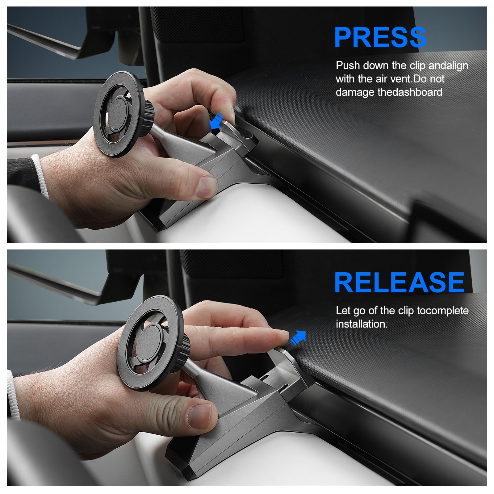 Elecfresh Phone Mount For Tesla Cybertruck Fit For All Phone, Magnetic Phone Holder For Cybertruck Accessories Can Be Adjusted 3