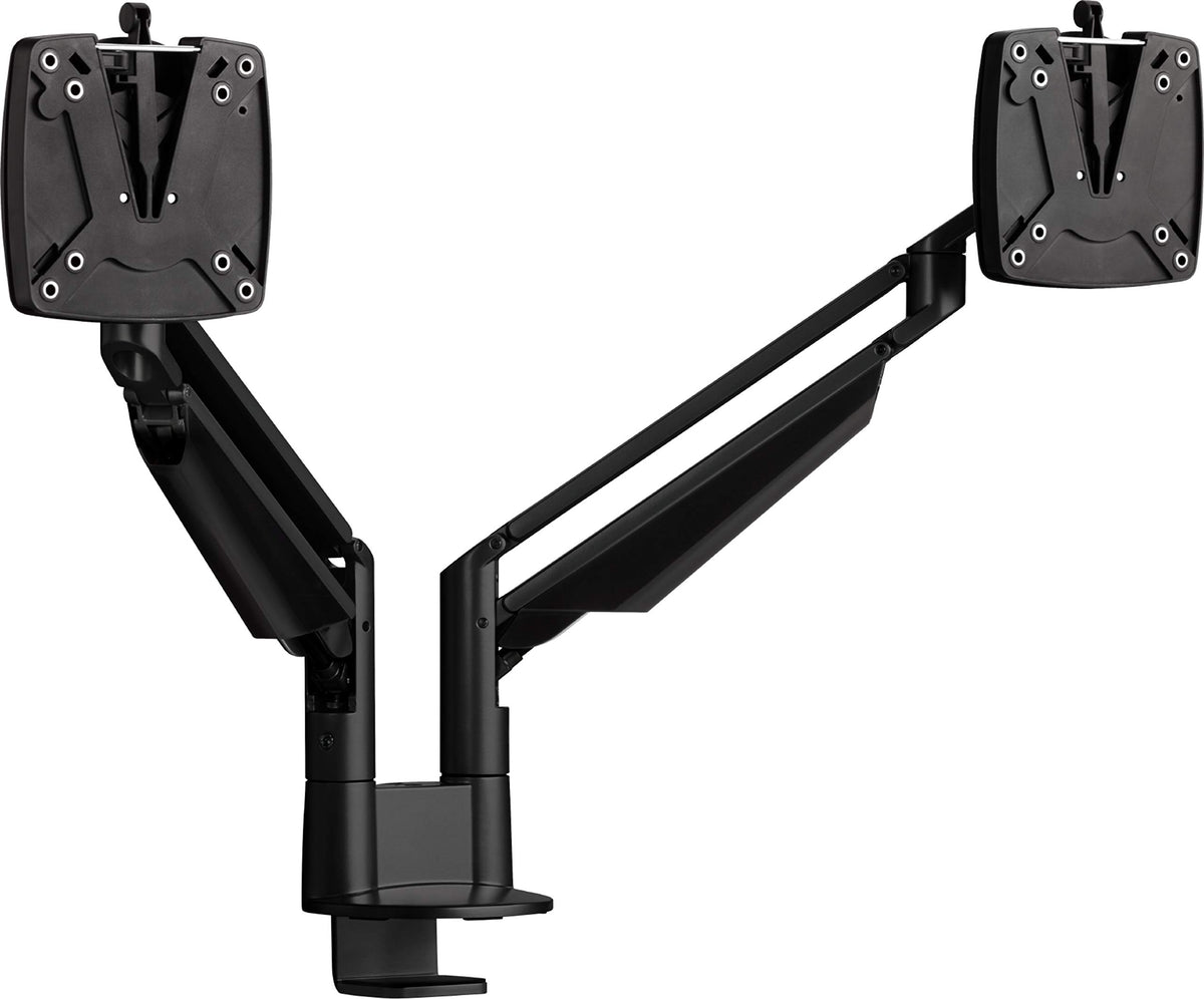 Novus Clu Duo Monitor Arm, Easily Align 2 Monitors, Adjustable For Comfortable Ergonomic Viewing, Gas Spring Stay Put Positionin