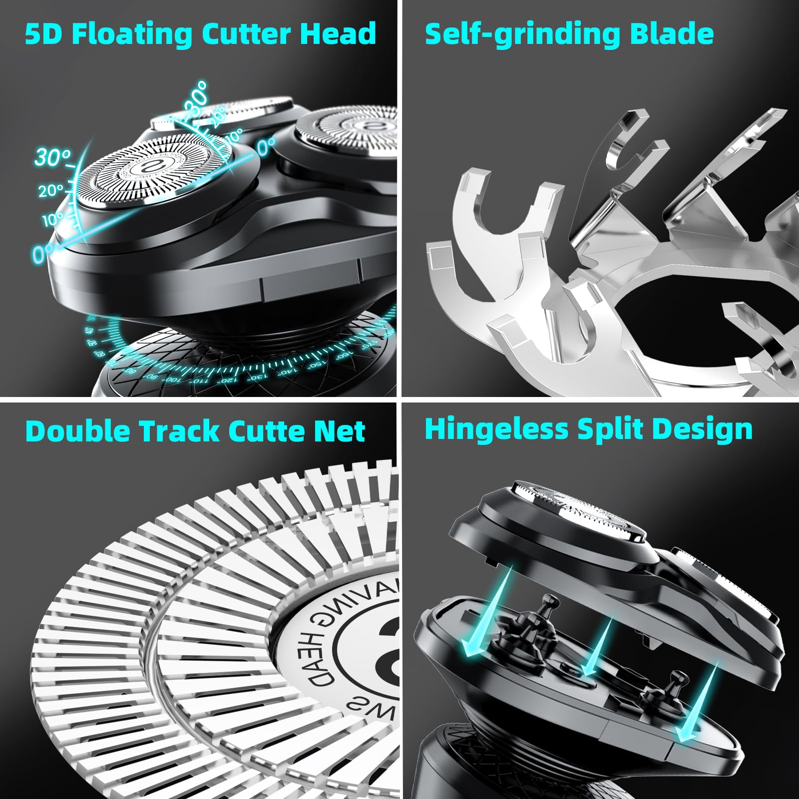 Sweetlf Electric Razor For Men, 2024, Ipx7 Waterproof, Type C Rechargeable, Led Display, Close & Clean Shave, Easy To Clean, 120