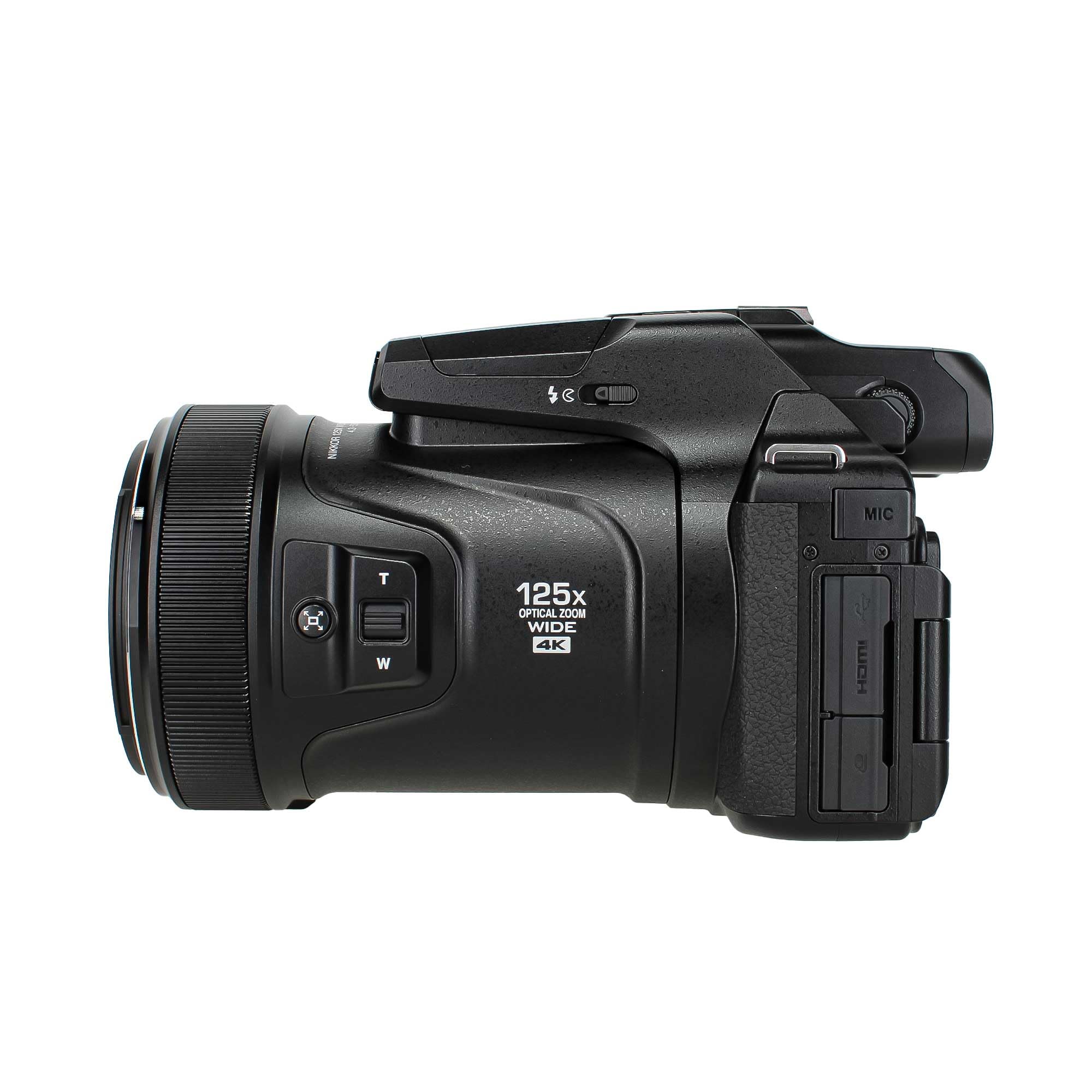 Nikon Coolpix P1100 125X Super Zoom Compact Digital Camera (26541) + Mic + Monitor + 77Mm Color Filters + Photo Software + 64Gb