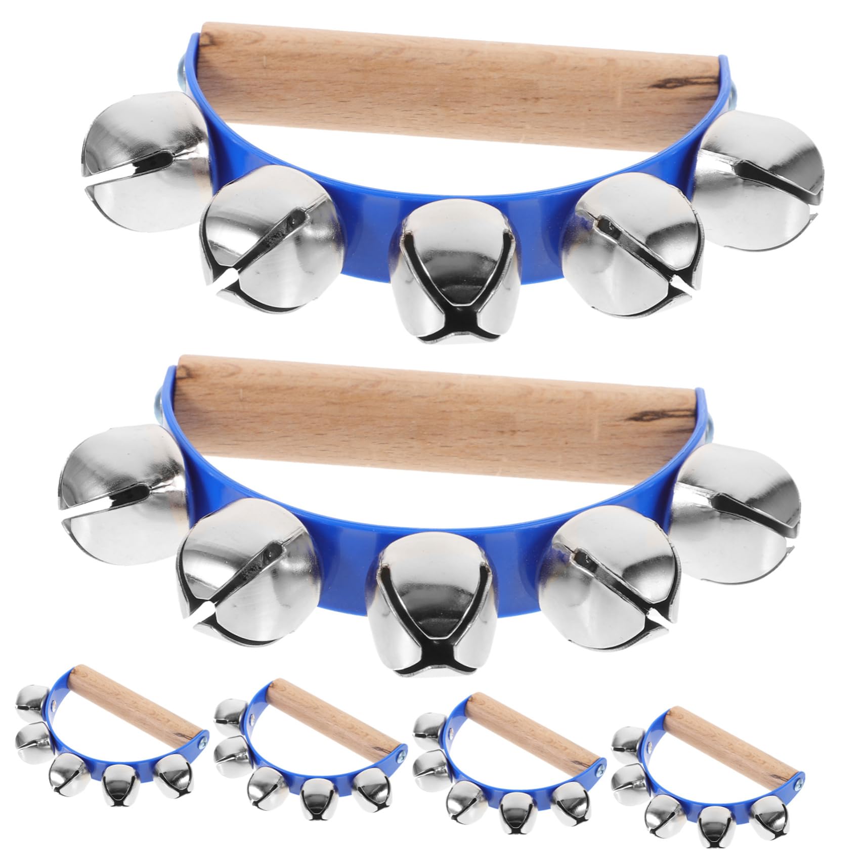 UPKOCH 6pcs Hand Bell Tambourines Portable Musical Instrument for Beginners for Dance Parties Music Education and Events