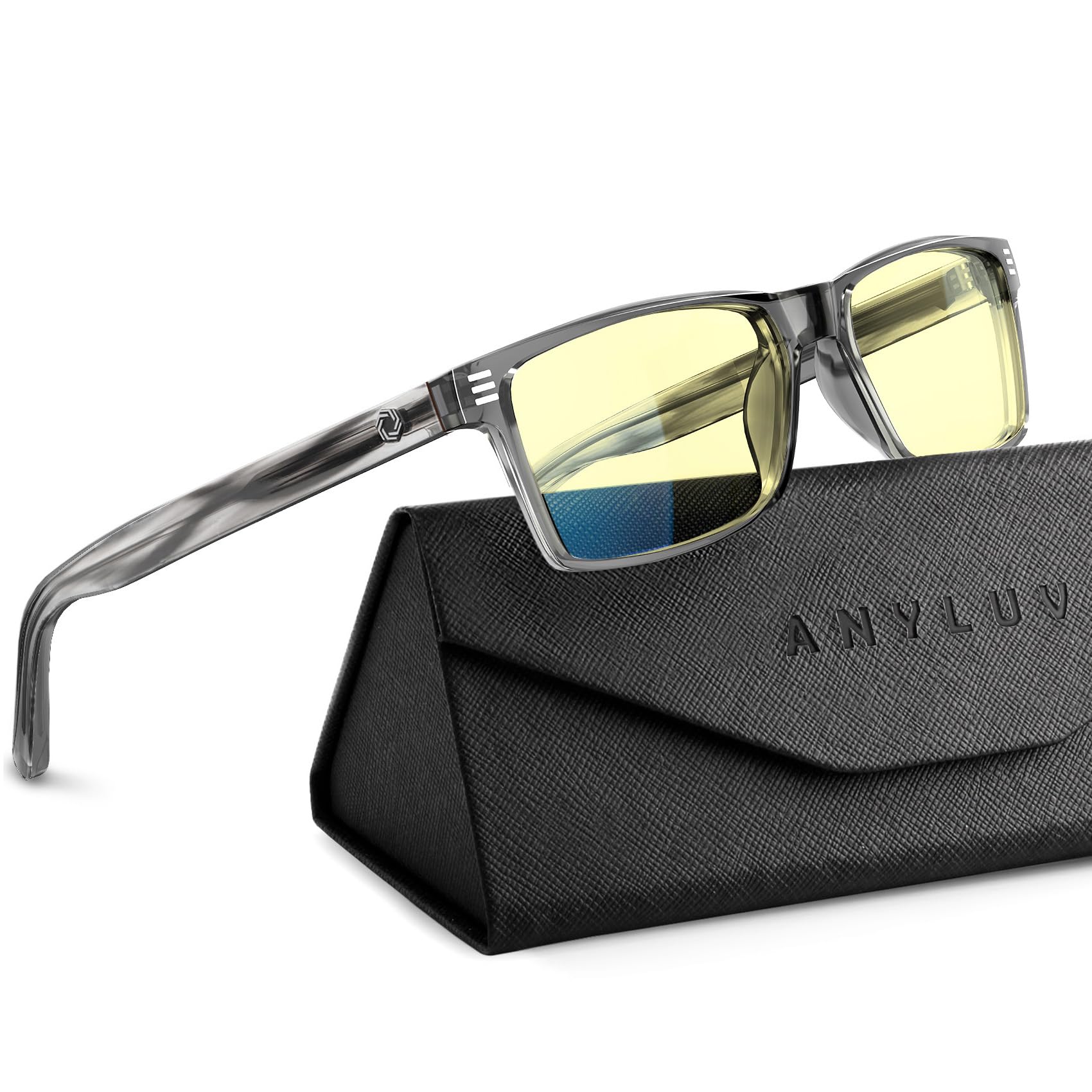 ANYLUV Blue Light Glasses Men Woman, Blue Light Blocking Glasses for Computer Gaming, Eye Strain Relief Eye Protection