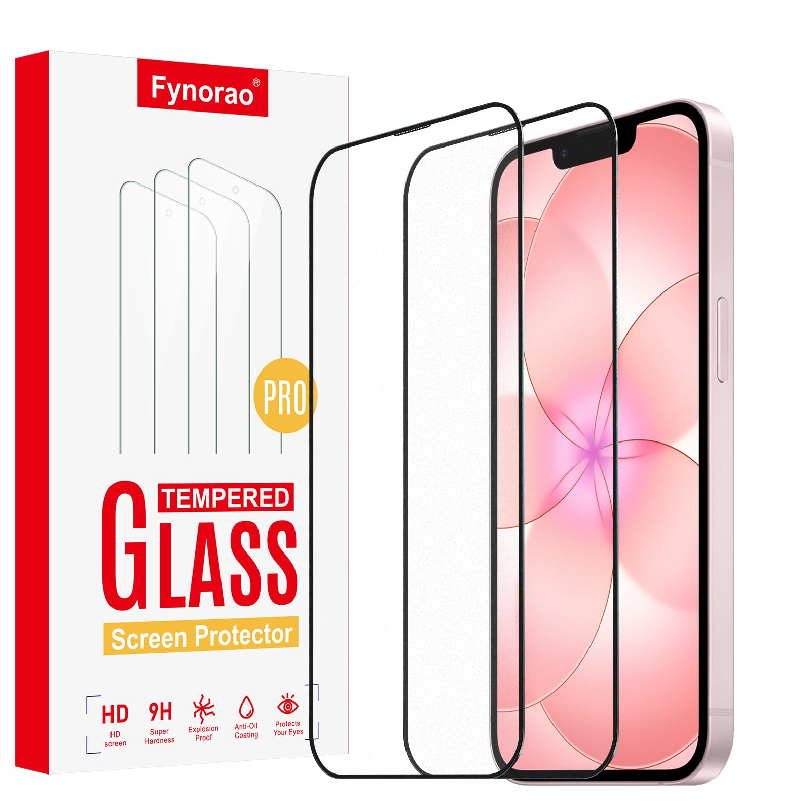 2-Pack Matte Glass Screen Protector for iPhone 17e/16e/13 Pro/13/14, Anti-Glare Matte Tempered Glass Film, Anti-Fingerprint, Bub