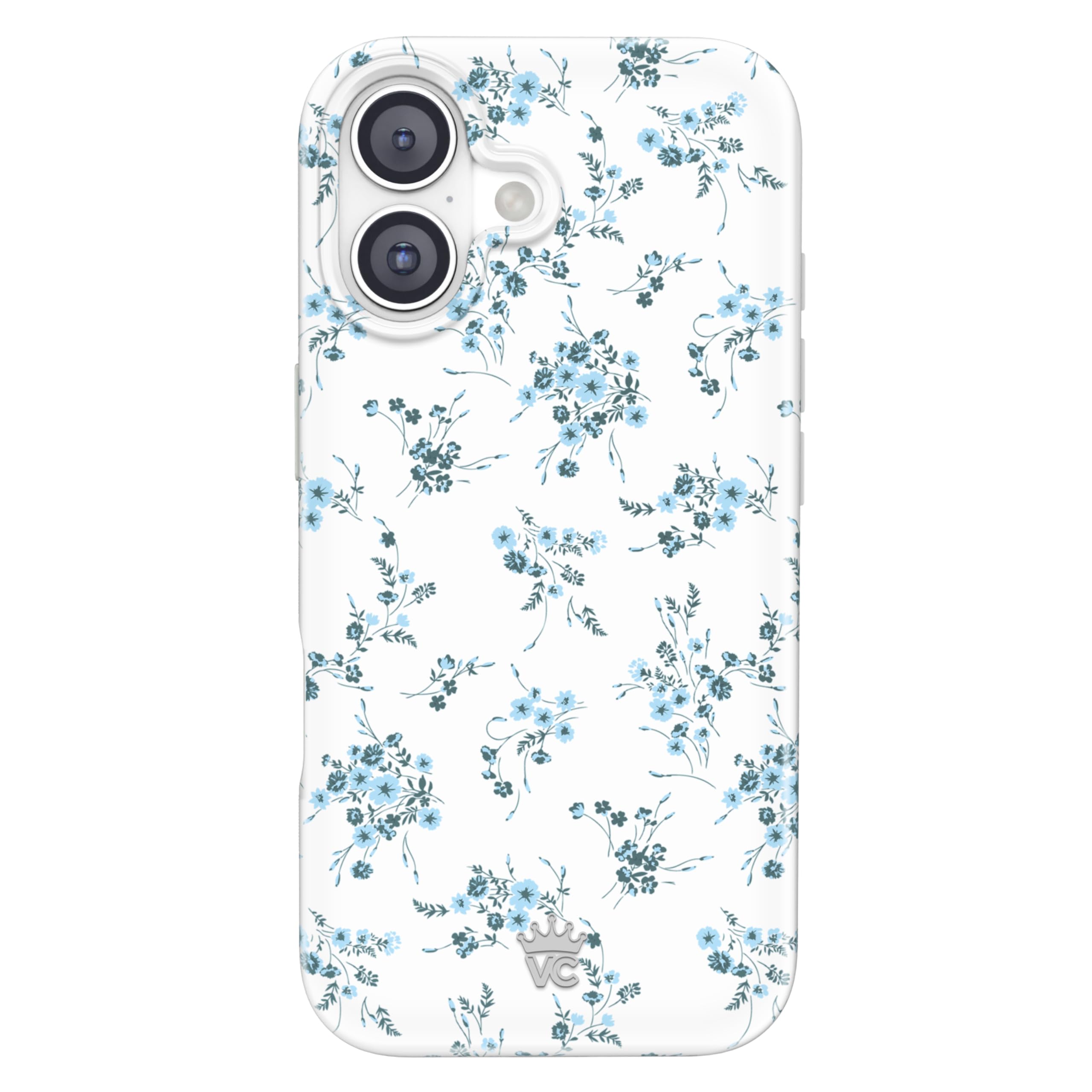 VELVET CAVIAR Case for iPhone 17 | Compatible with MagSafe | 10ft Drop Tested | Protective Designer Cases | French Blue Floral