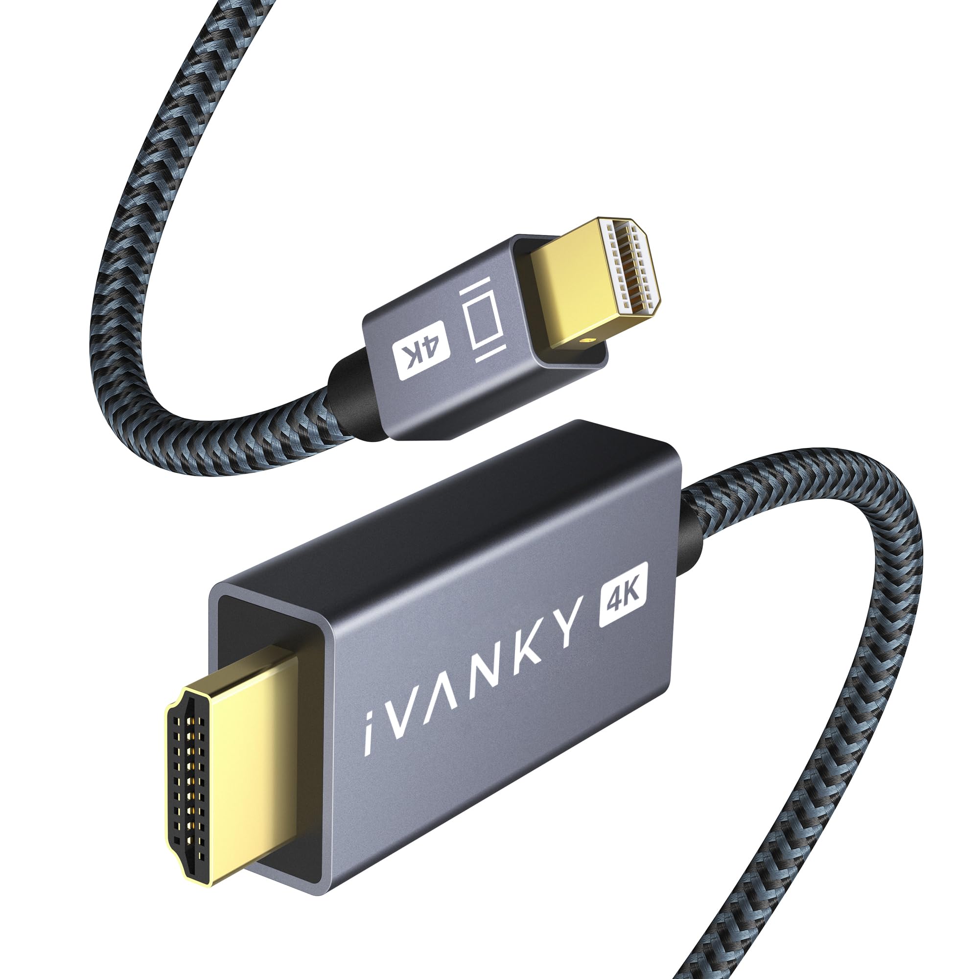 IVANKY 4K@60Hz Mini DisplayPort to HDMI Cable 6FT, 4K Thunderbolt to HDMI