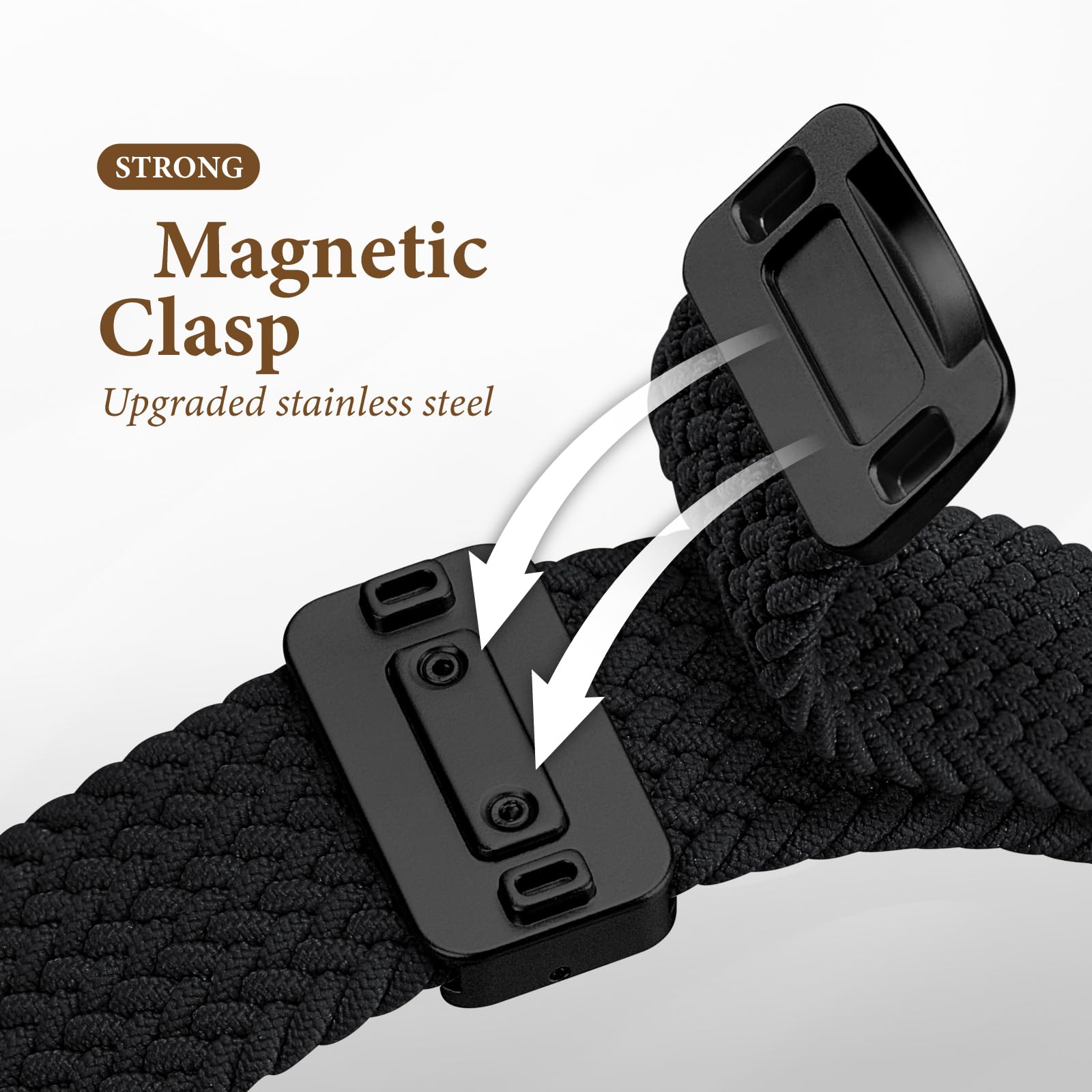 Braided Stretchy Bands With Magnetic Clasp Compatible For Apple Watch Band 38Mm 40Mm 41Mm 42Mm 44Mm 45Mm 46Mm 49Mm Women Men, So