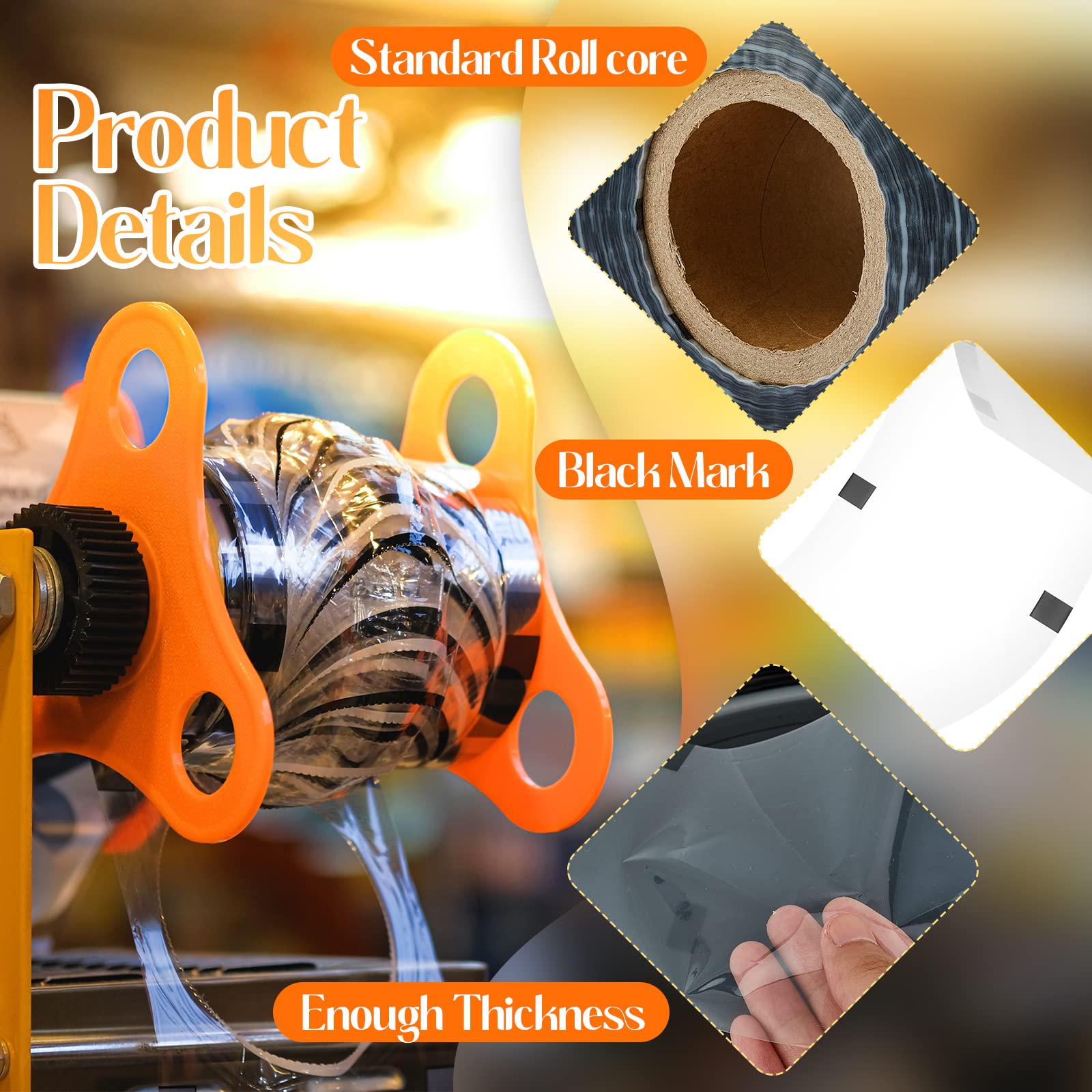 Henoyso 1 Roll Cup Sealer Film For Sealing Machine 90-105 Mm 3200 Cups Bubble Tea Sealer Film For 16 Oz Plastic Cups For Bubble