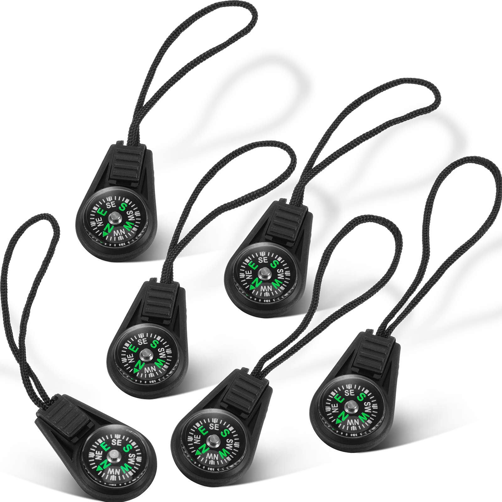 BBTO 100 Pieces Mini Survival Compass Outdoor Camping Hiking Pocket Compass Liquid Filled Mini Compass for Paracord Bracelet Nec