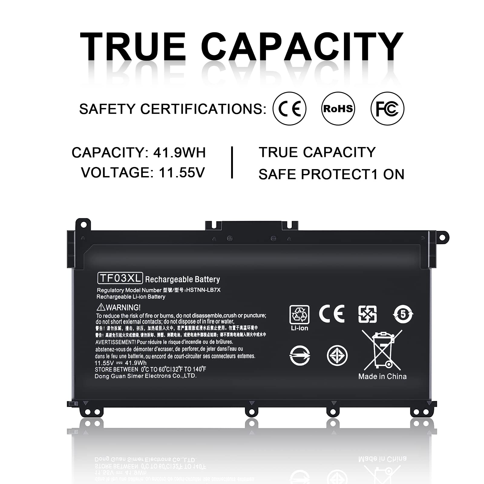 Tf03Xl 920070 855 920046 421 Battery For Hp Pavilion X360, Tf03041Xl Battery Replacement For Hp Laptop 14 Cd 14M Cd 15 Cc 17 Ar