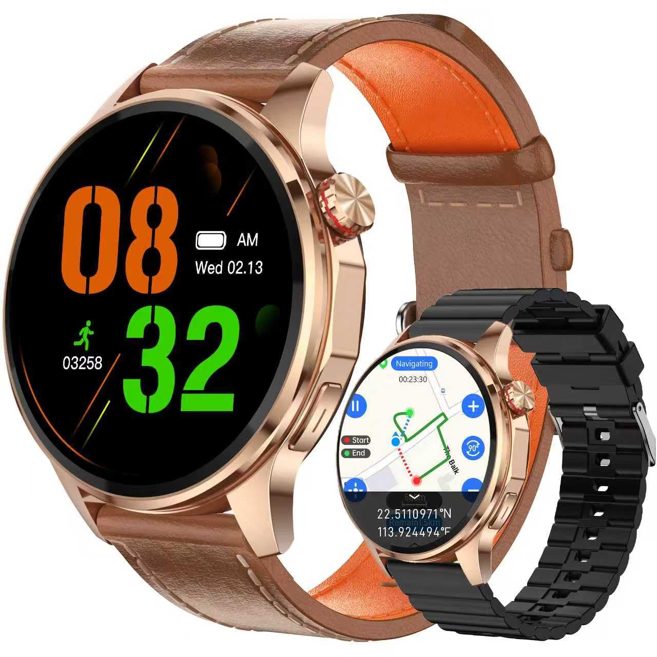 Smart Watch for Men Built-in GPS with Map(Answer/Make Call/Text), 1.46  AI Smartwatch for Android Phones/iPhone, 100+ Sport Mode