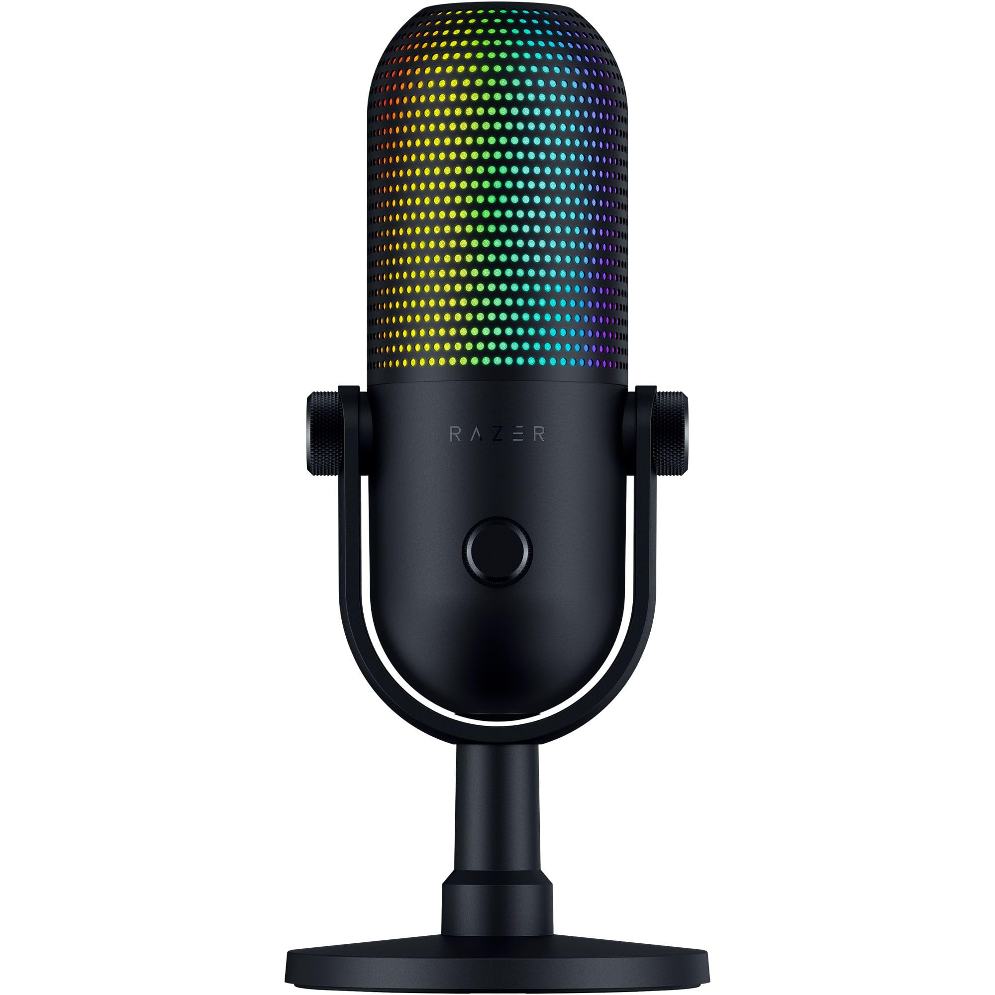 Razer Seiren V3 Chroma RGB USB Microphone: Stream & Game Reactive Lighting - Tap-to-Mute Sensor - Condenser Mic - Digital Gain L