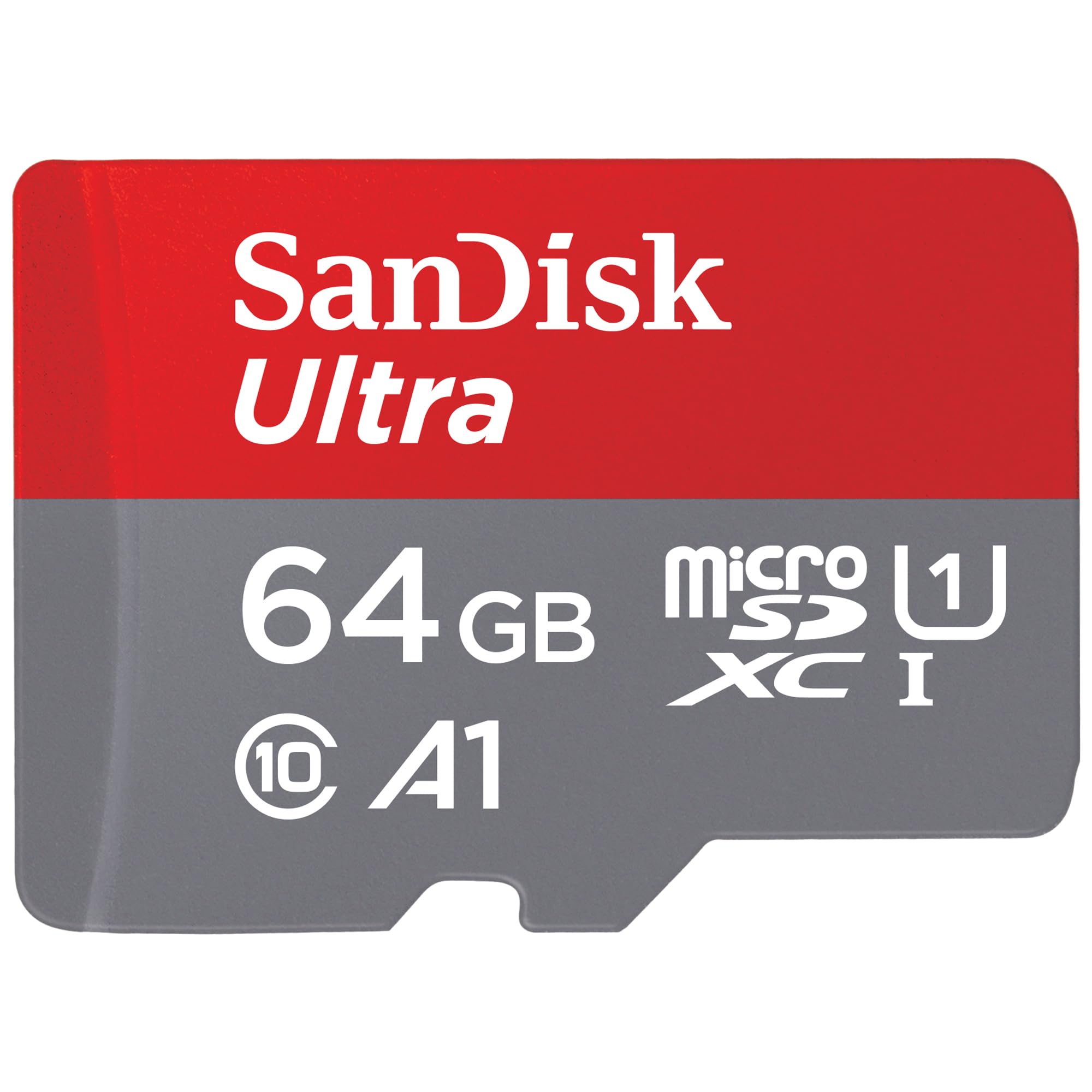 SanDisk 64GB Ultra microSDXC UHS-I Memory Card with Adapter - Up to 140MB/s, C10, U1, Full HD, A1, MicroSD Card - SDSQUAB-064G-G