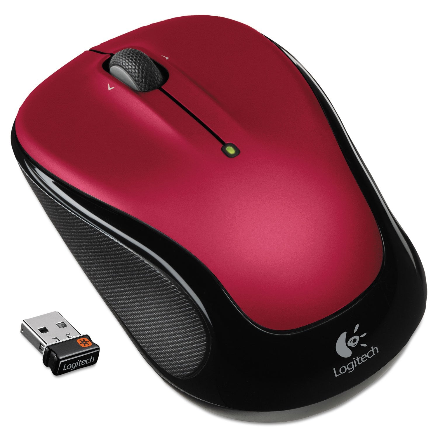 Logitech Laser Wireless Mouse Wireless Laser Mouse, 2 1/2''X 4 1/2''X1 3/4'', Red