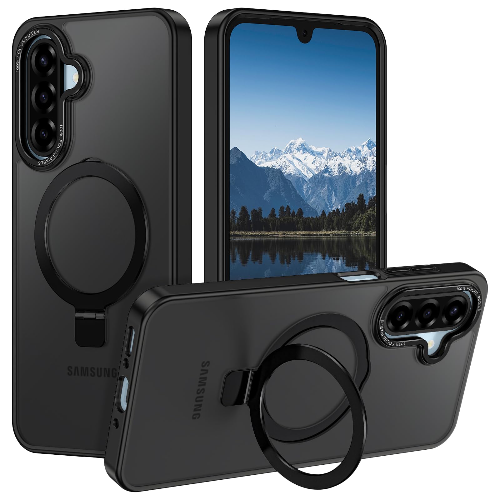 Casehas for Samsung Galaxy A17 Case,with Magnetic Invisible Stand [Military Drop Protection] [Compatible with MagSafe] Shockproo