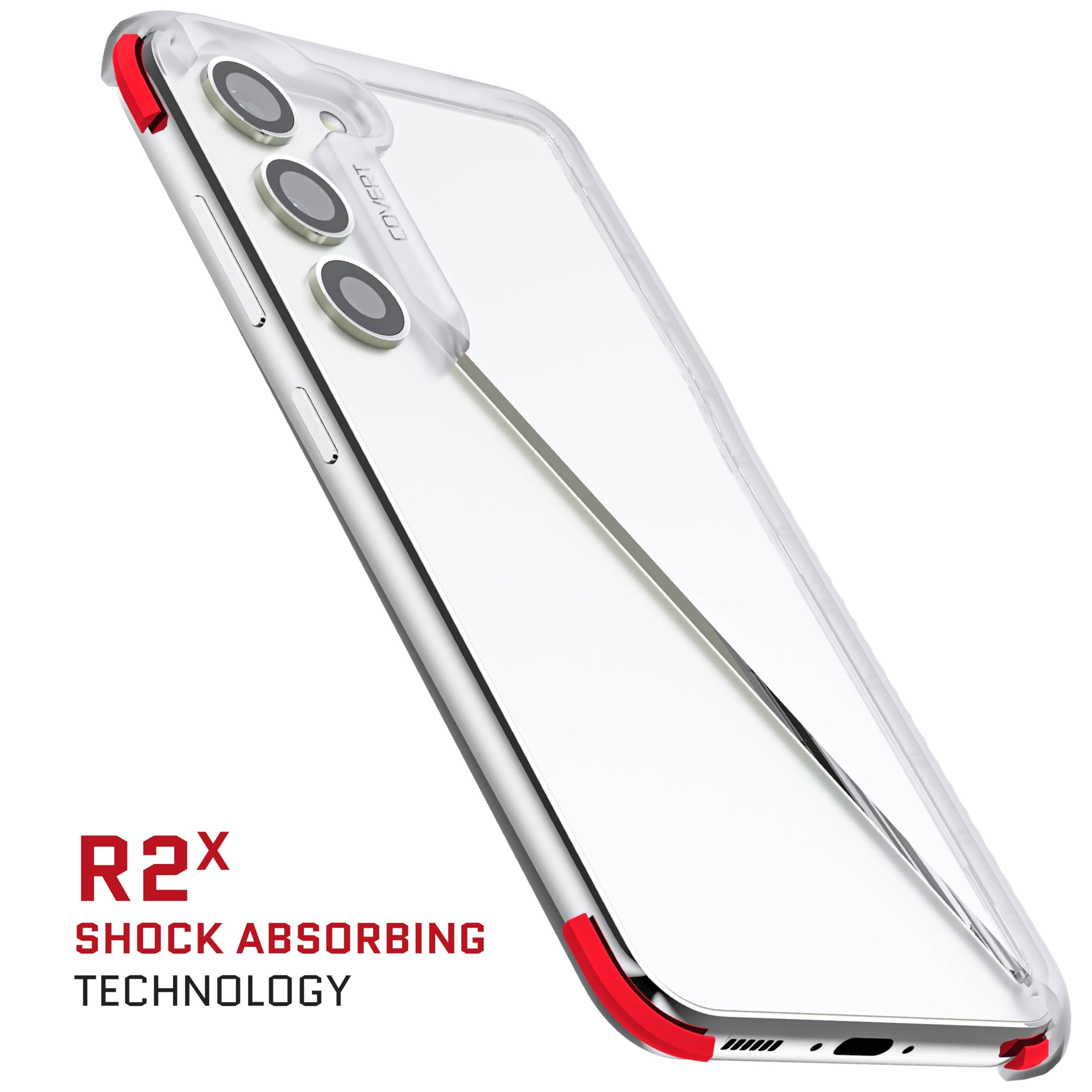 Ghostek Covert Clear Galaxy S23 Case - Shock-Absorbent Protective Phone Cover, Camera Lens & Screen Protection, Heavy Duty Grip