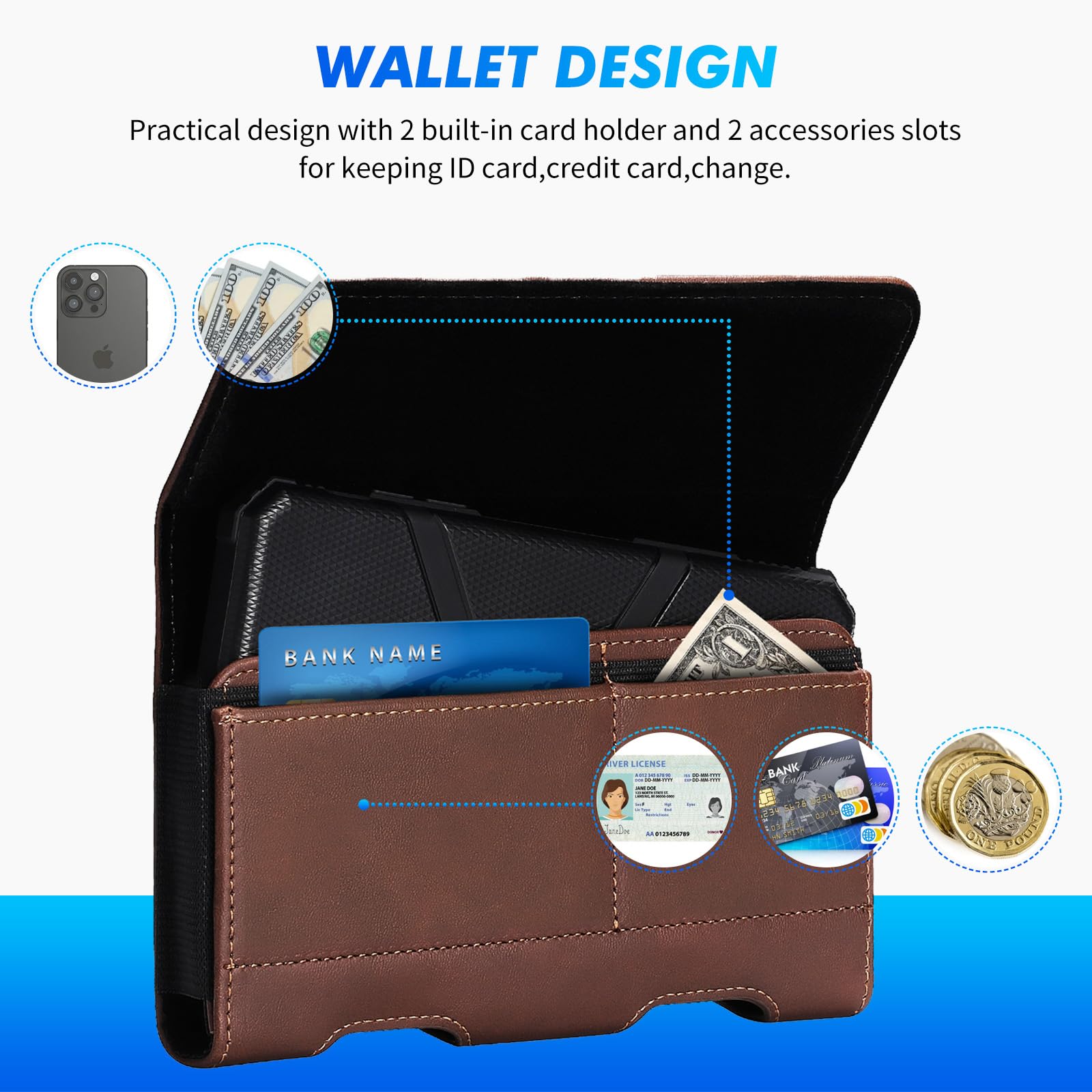 Mopaclle Phone Holster For Galaxy S23 Ultra S22 Ultra Note 20 Ultra 5G Note 10 Plus, A04 A03 A24 4G A54 A51 A71 A23 A12 A32 Leat