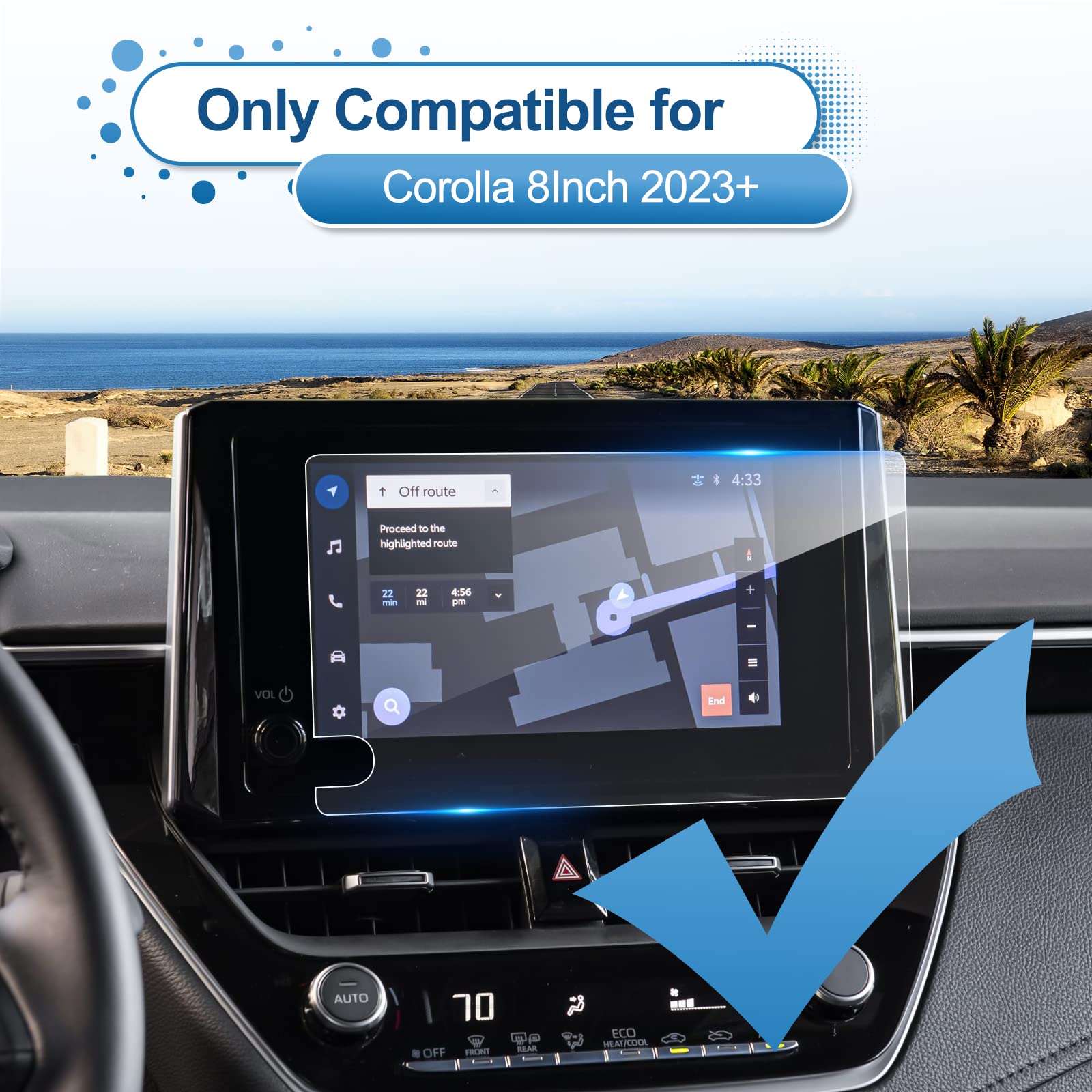 Coleya 2023 2024 Corolla (Hybrid) Screen Protector For Toyota Corolla (Le/Se/Xse) 8 Inch Touch Screen, 9H Tempered Glass 2023 20