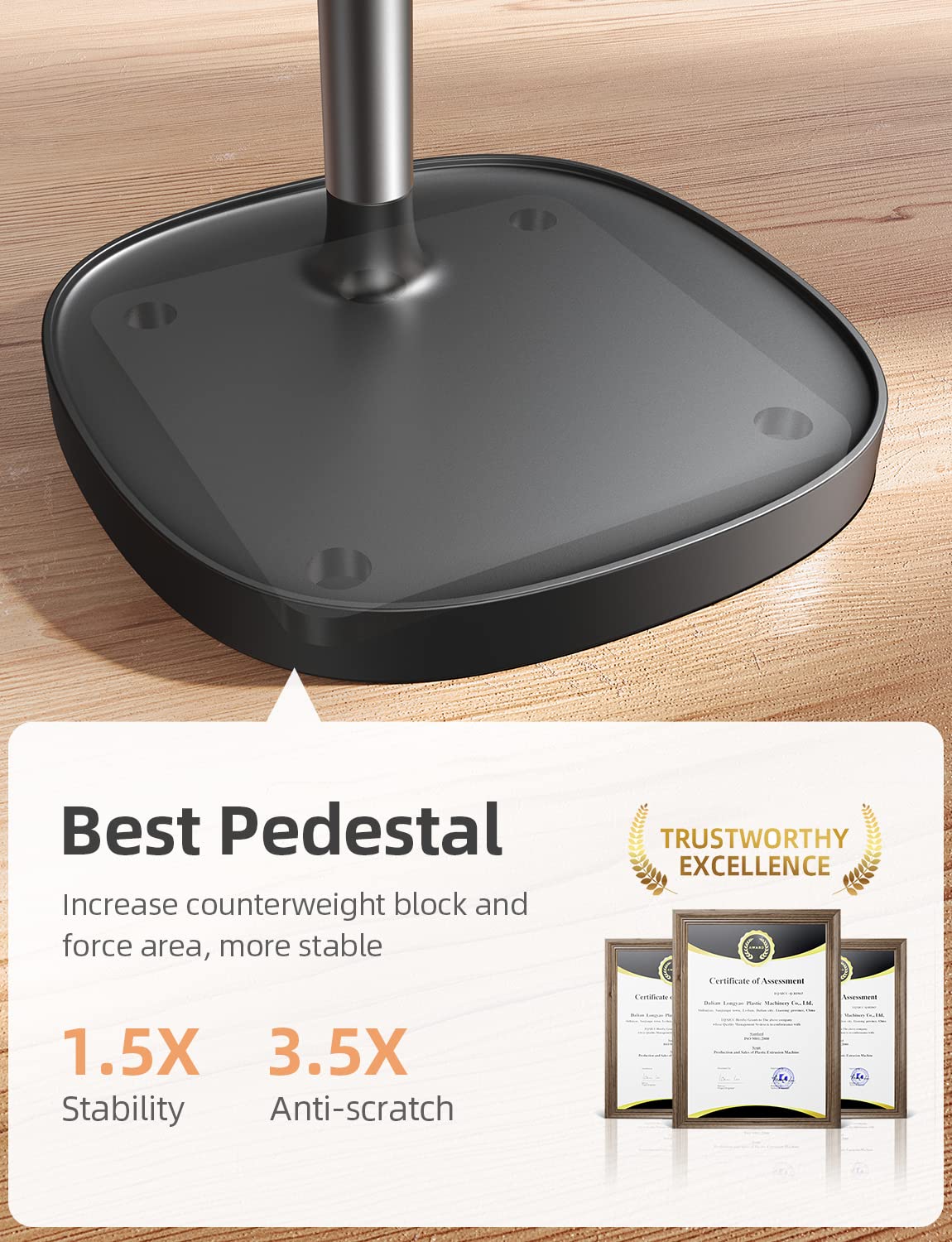 Lisen Cell Phone Stand, Adjustable Phone Stand For Desk, Thick Case Friendly Phone Holder Stand, Taller Iphone Stand Compatible