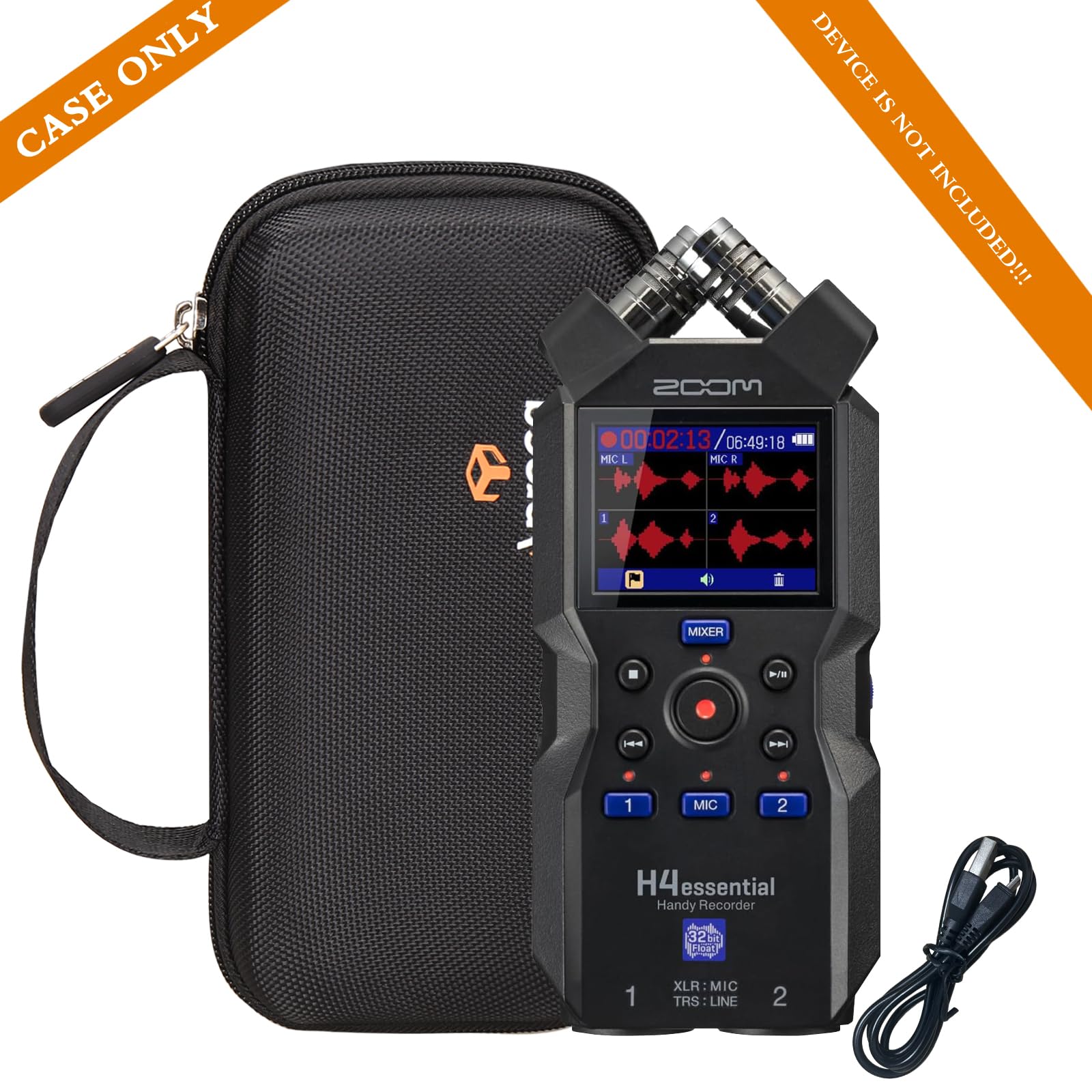 Aproca Portable Hard Storage Case For Zoom H4Essential 4-Track Handy Recorder And Accessories
