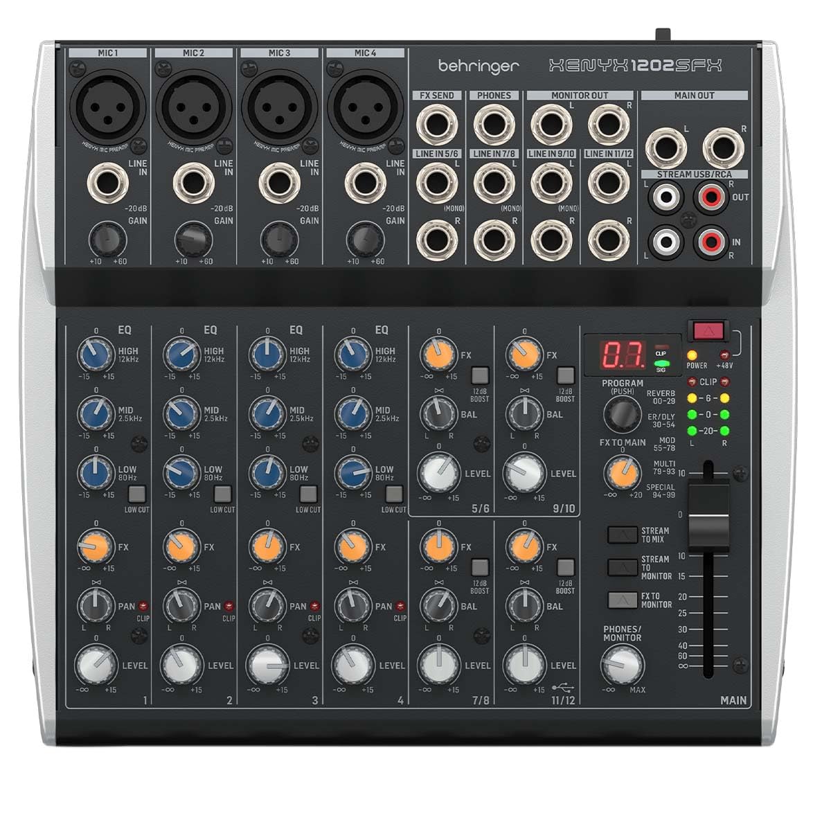 Behringer Xenyx 1202SFX 12-channel Analog Streaming Mixer
