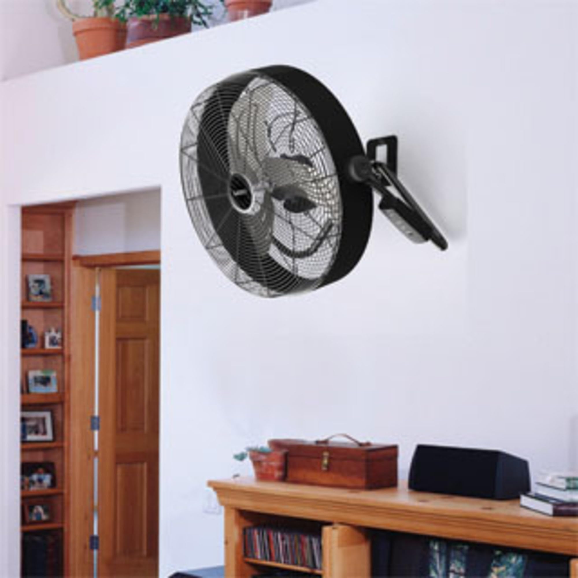 Lasko 20'' High Velocity Fan With Remote Control, Black