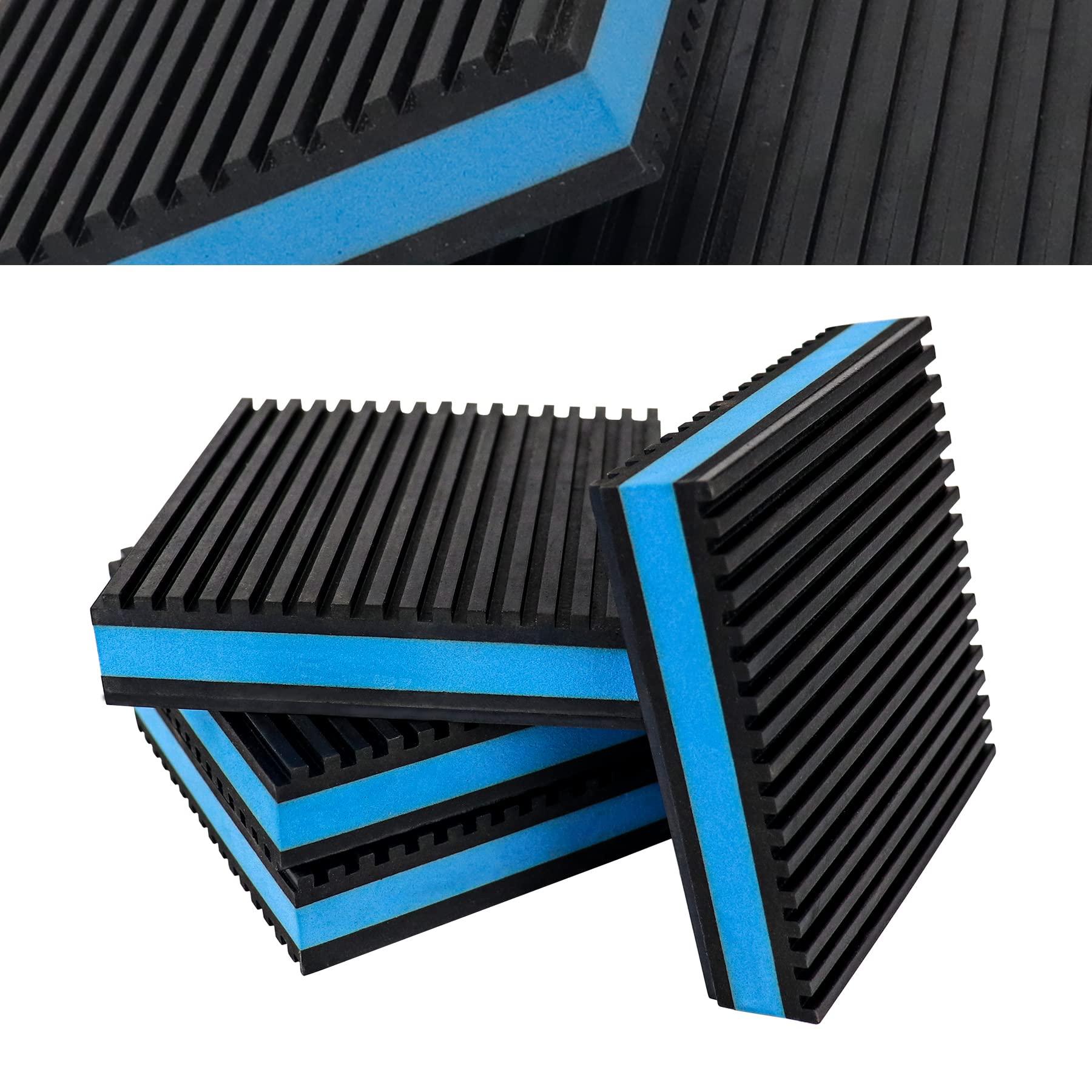 Bjade'S Anti Vibration Isolation Rubber Pads,6 X 6 X 7/8 Inch Heavy Duty Eva Pad For Hvac,Air Compressor,Air Conditioner,Washer