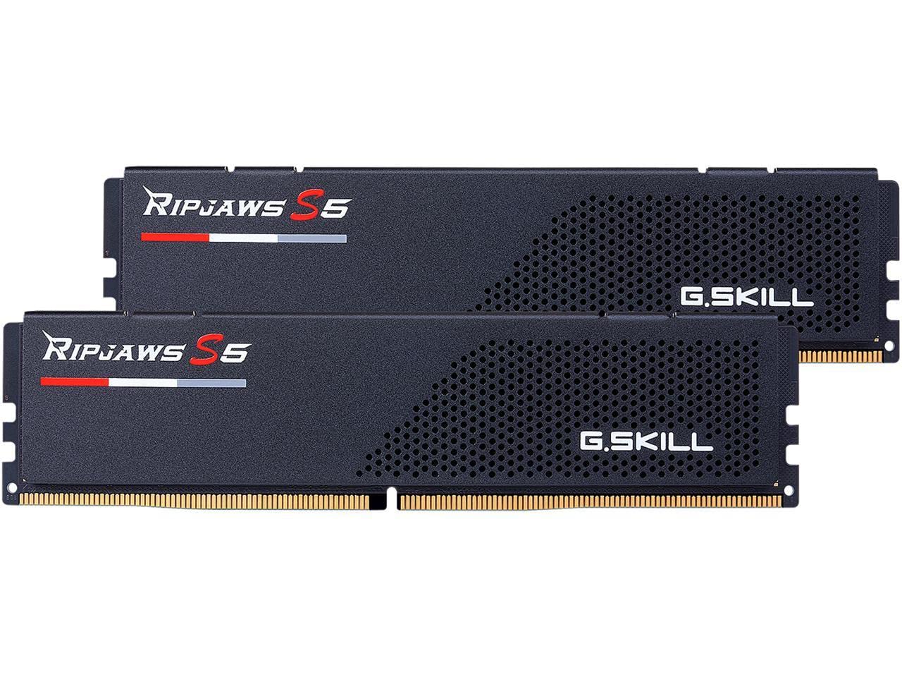 G.Skill Ripjaws S5 Series (Intel Xmp 3.0) Ddr5 Ram 32Gb (2X16Gb) 6400Mt/S Cl32 39 39 102 1.40V Desktop Computer Memory Udimm   M