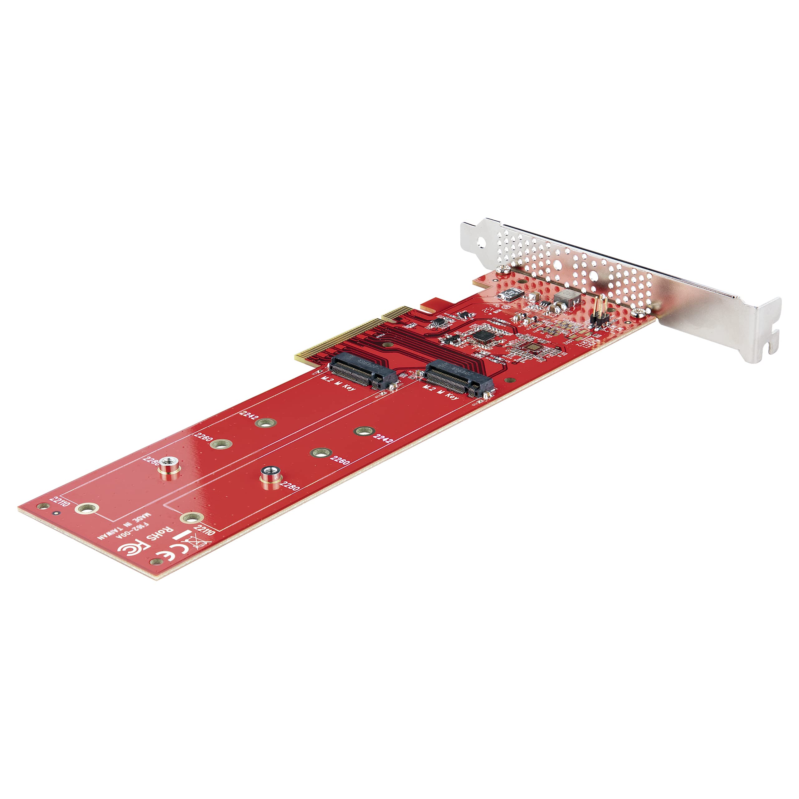 Startech.Com Dual M.2 Pcie Ssd Adapter Card Pcie X8  X16 To Dual Nvme Or Ahci M.2 Ssds Pci Express 4.0 7.8Gbpsdrive Bifurcation
