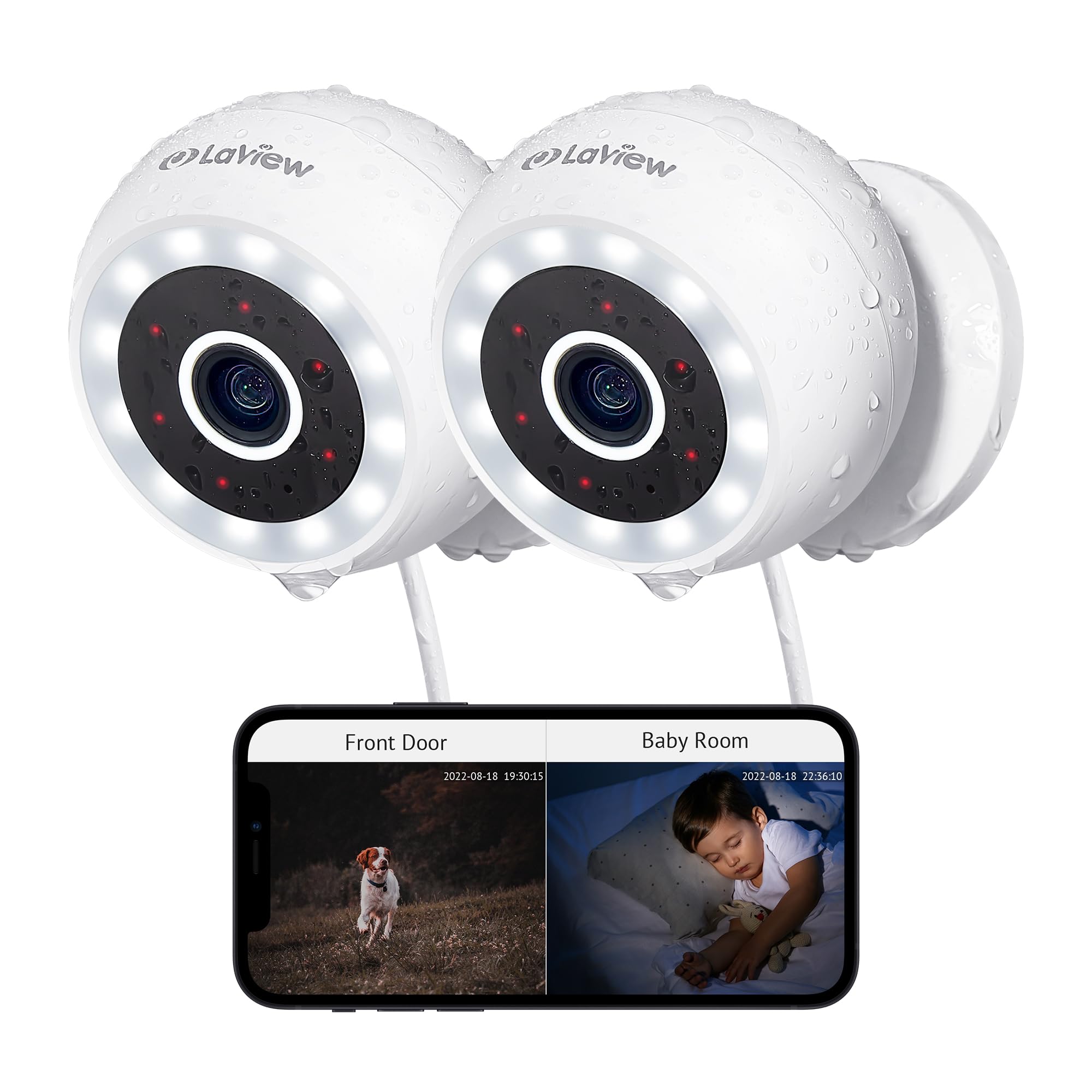 Laview 8Mp 4K Security Cameras Outdoor Indoor Wired,Ip65, Starlight Sensor & 100 Ft Night Vision,Motion/Person Detection,2 Way A