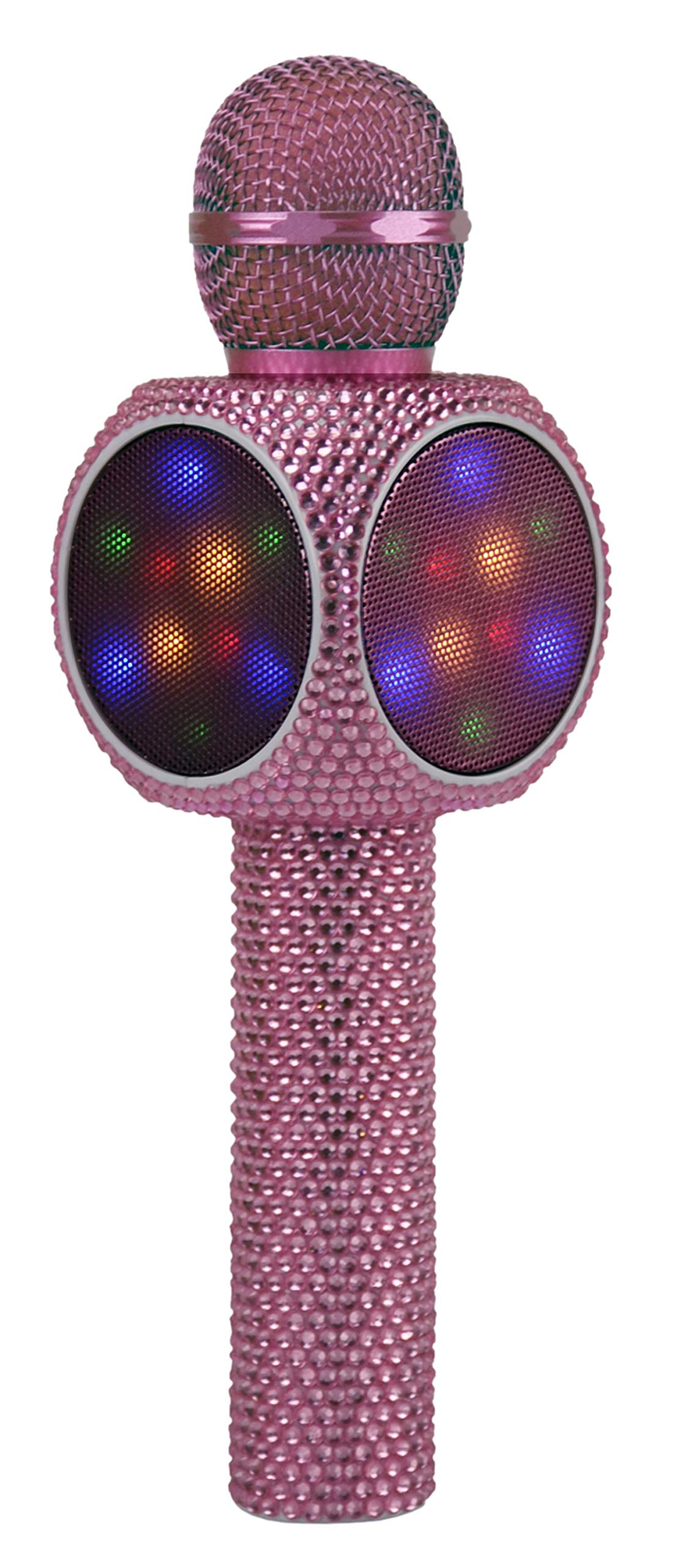 Wireless Express   Sing Along Bling Bluetooth Karaoke Microphone And Bluetooth Stereo Speaker All In One (Pink Bling)
