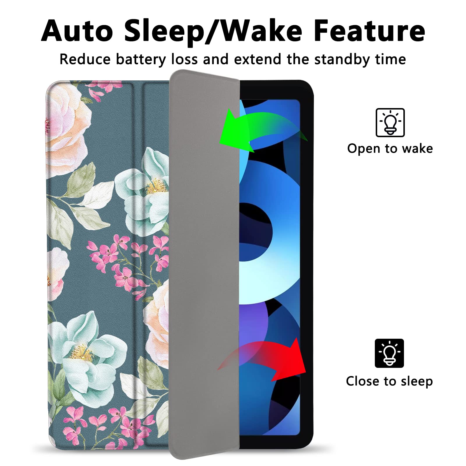 Topperfekt For Ipad Air Case 5Th / 4Th Generation 10.9 Inch (2022/2020),Ipad Pro 11 Inch Case With Transparent Shockproof Back C