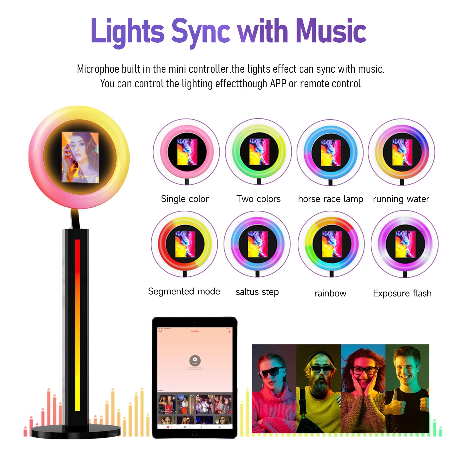 Harzhi Portable Photo Booth Compatible With Ipad 12.9In 10.9In 10.2In,For Ipad Photo Booth Shell Stand Stand Software App Contro