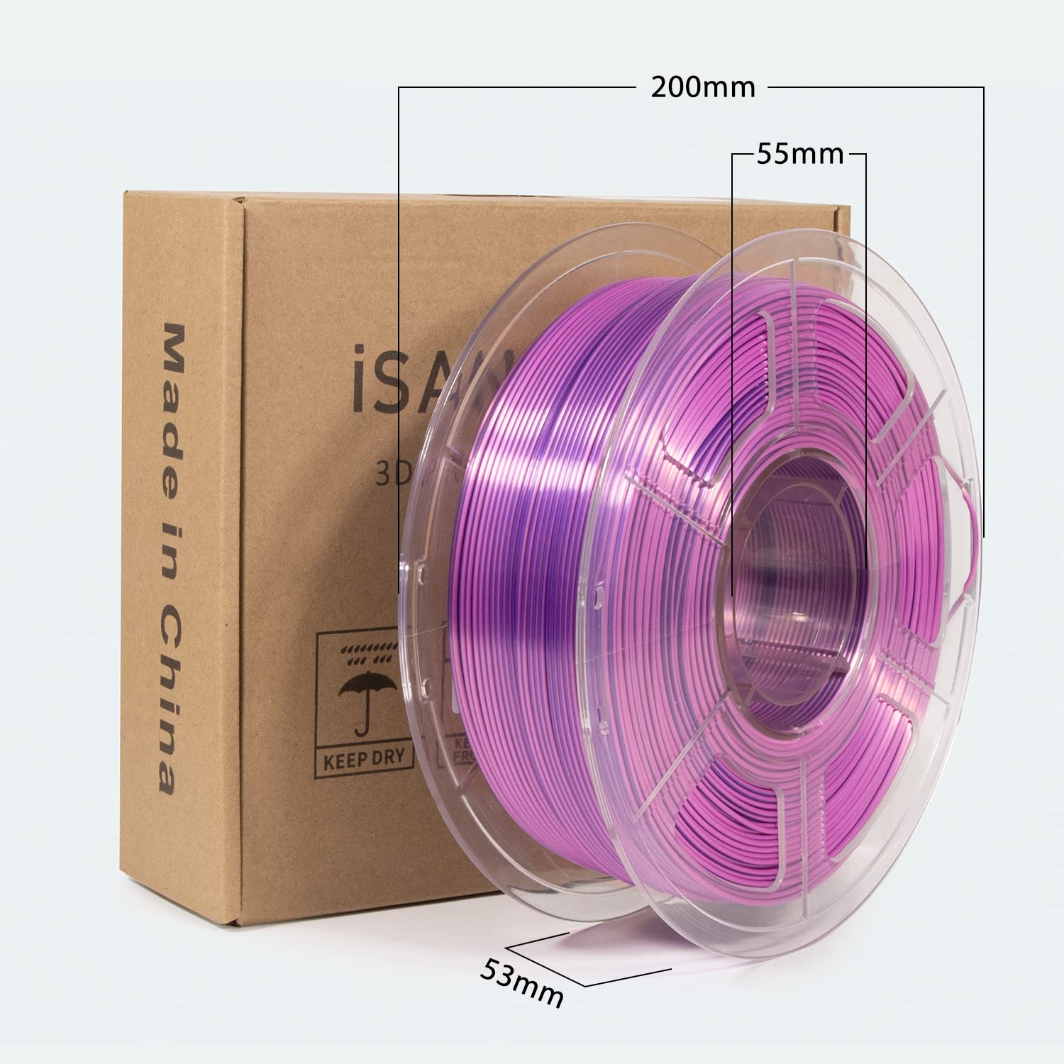 3D Printer Filament, Pla Filament 1.75Mm Dual Color Filament, Shiny Silk Pla Coextruded Filament, 3D Printing Filament Magic Pla