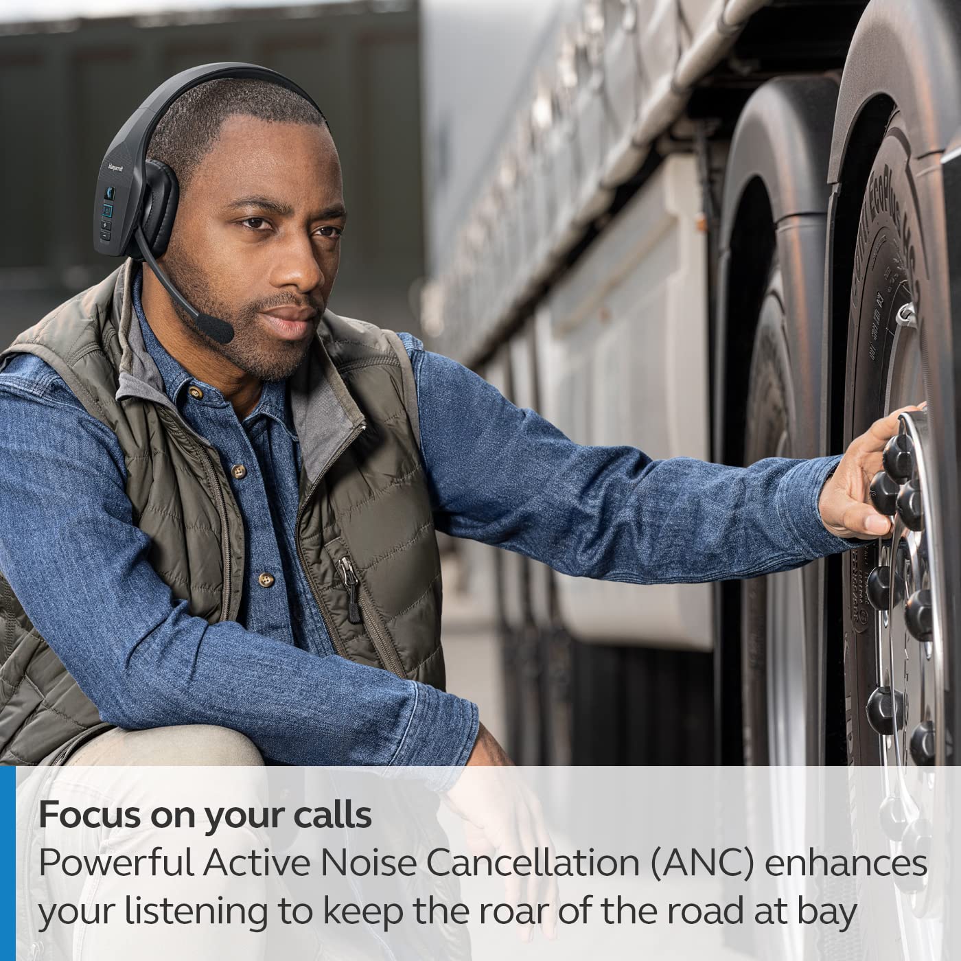 Blueparrott B650 Xt Noise Cancelling Bluetooth Mono Headset   Wireless ,Clear Calls With Activated Noise Cancellation, Extended