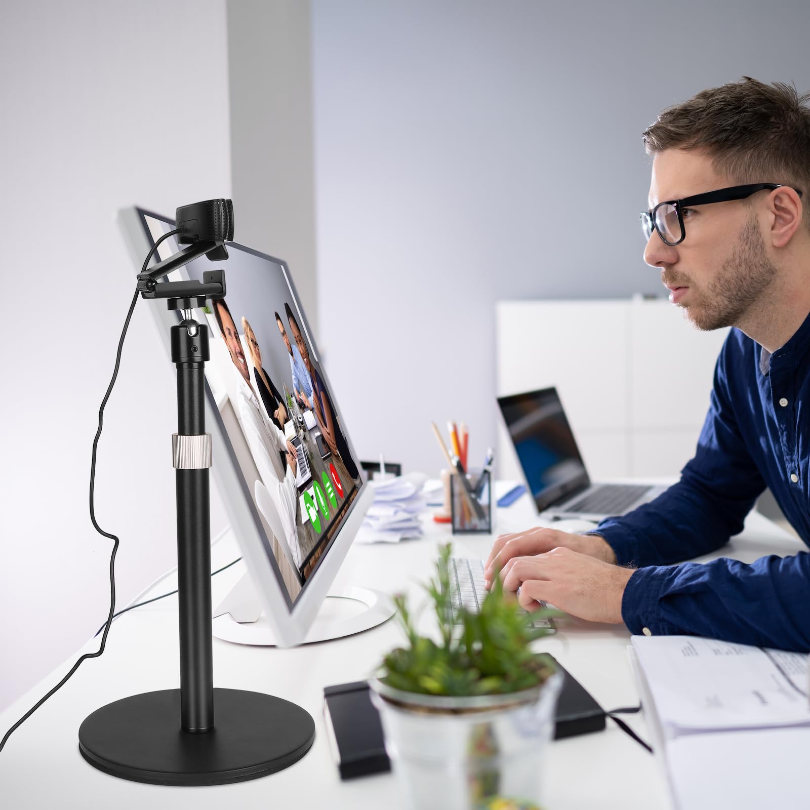 Mippko Webcam Camera Stand Phone Holder For Desk,1/4-20 Threaded Compatible With Logitech Webcam C920 / C920S / C920X / C922 / C