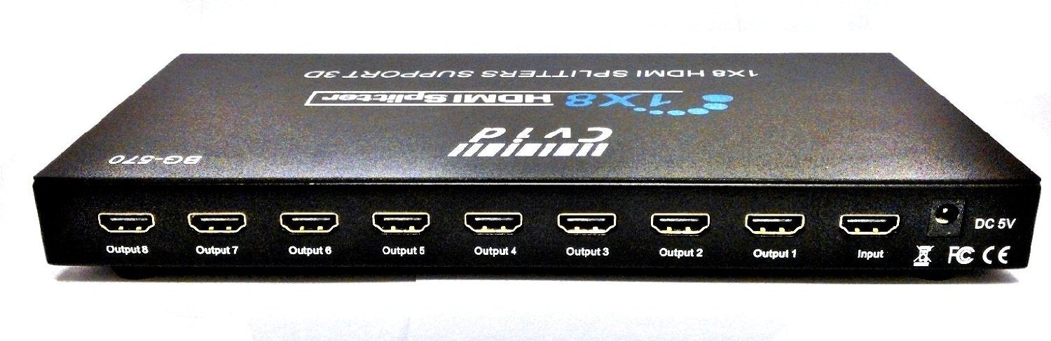 Ckitze Bg-570 Hdmi 1 To 8 Hdmi Ports V1.3 Hdcp 8 Hdmi Splitter Switcher