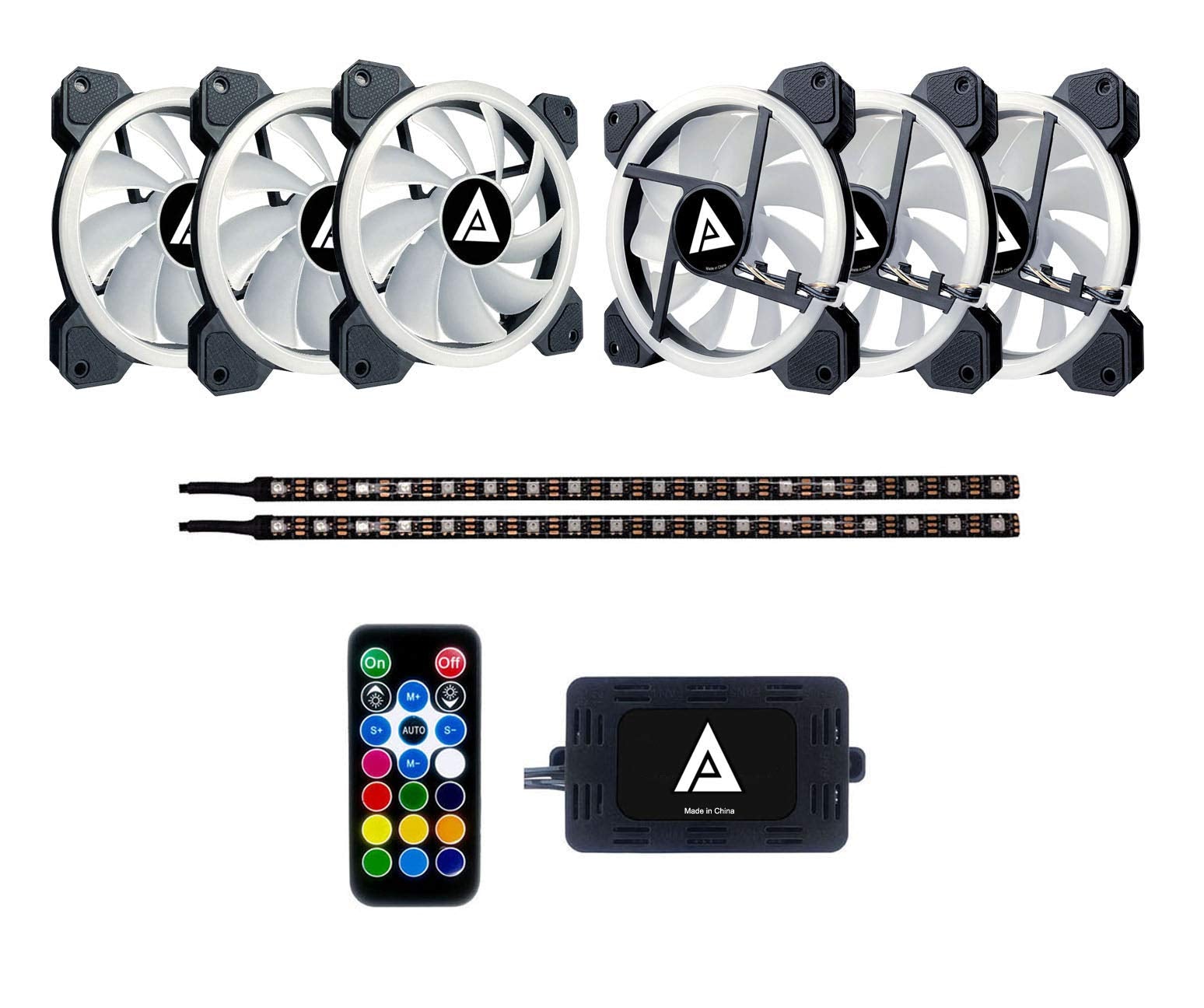 Apevia Tl612L2S Rgb Twilight 120Mm Silent Dual Ring Rgb Color Changing Led Fan W/Remote Control, 28X Leds & 8X Rubber Pads W/ 2