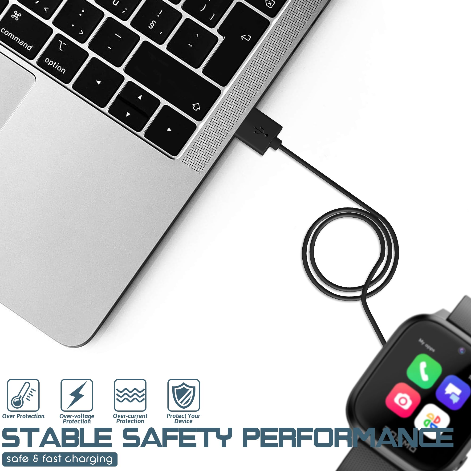 Seltureone 4-Pack Chargers Compatible For Cosmo Jrtrack 4/Jrtrack 3/Jrtrack 2/Jrtrack/Jrtrack Se Charger, Magnetic Charging Cabl