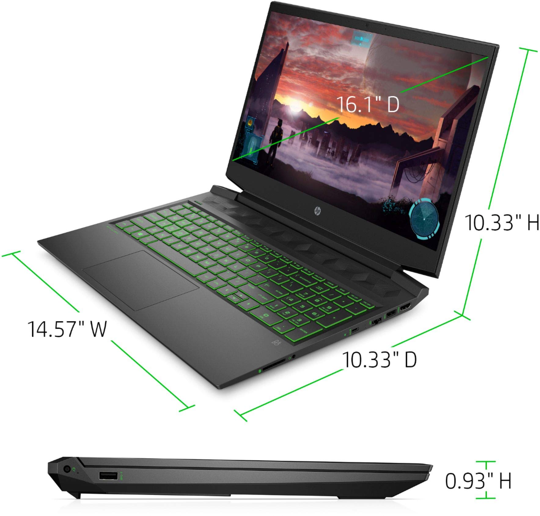 2020 Hp Pavilion 16.1 Fhd 144Hz Ips Gaming Laptop | 10Th Gen Intel Core I7-10750H | 32Gb Ram | 1Tb Ssd | Nvidia 1650Ti | Backlit
