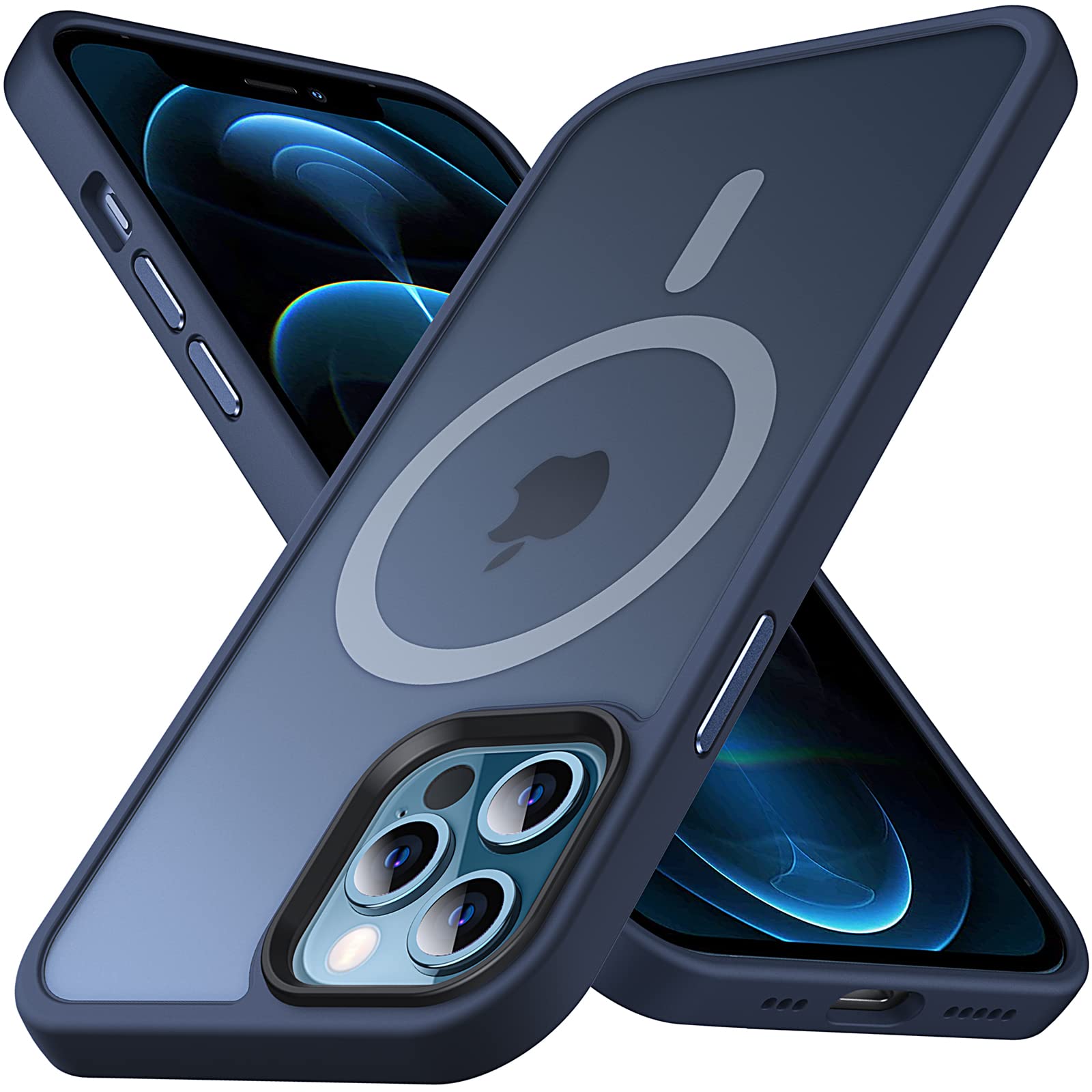 Anqrp Magnetic Shockproof for iPhone 12 Pro Max Case, [Fit for MagSafe] [Military-Grade Drop Tested] Soft Silicone Slim Anti-Scr