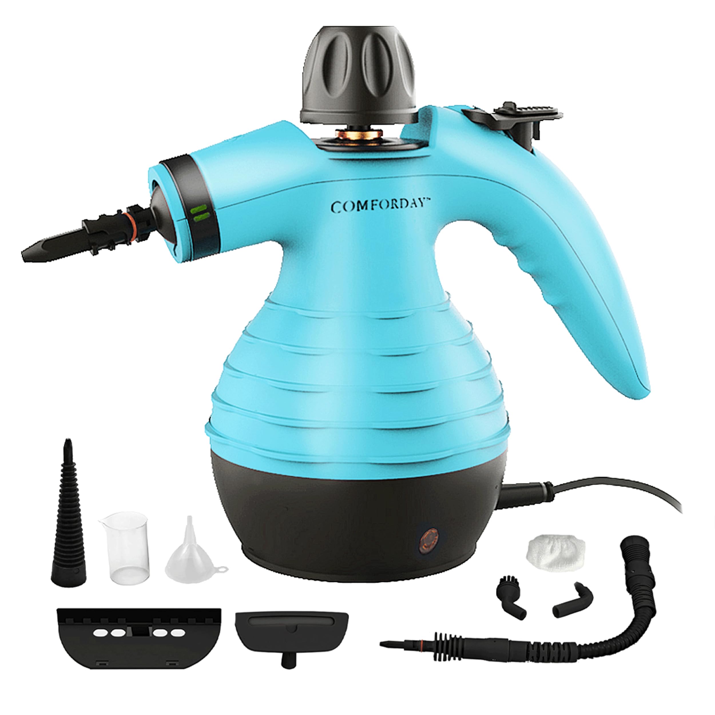 Comforday Multi Purpose Handheld Pressurized Steam Cleaner With 9 Piece Accessories, Handheld Steamer Perfect For Stain Removal,