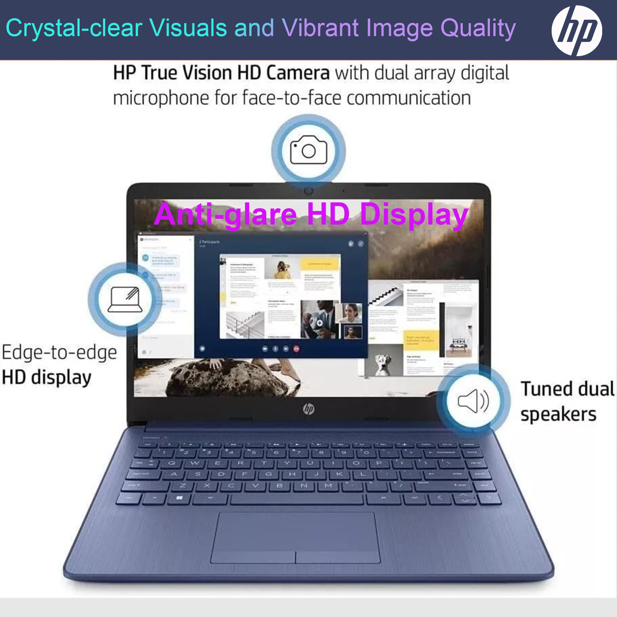 Hp Ultralight 14 Inch Laptop With Intel 4 Core Processor With Microsoft 365 And Wireless Earbuds 16Gb Ram 512Gb External & 64Gb