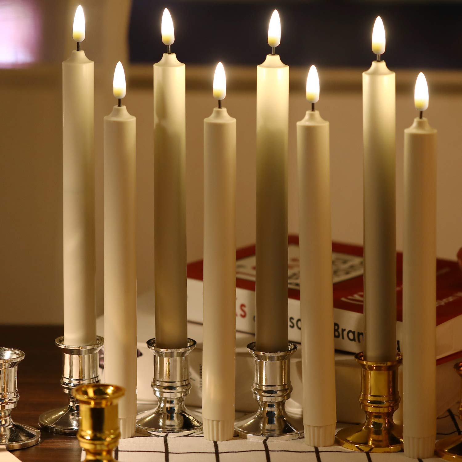 Da By Flameless Candles,3D Window Candles, Led Candles 12Pcs.