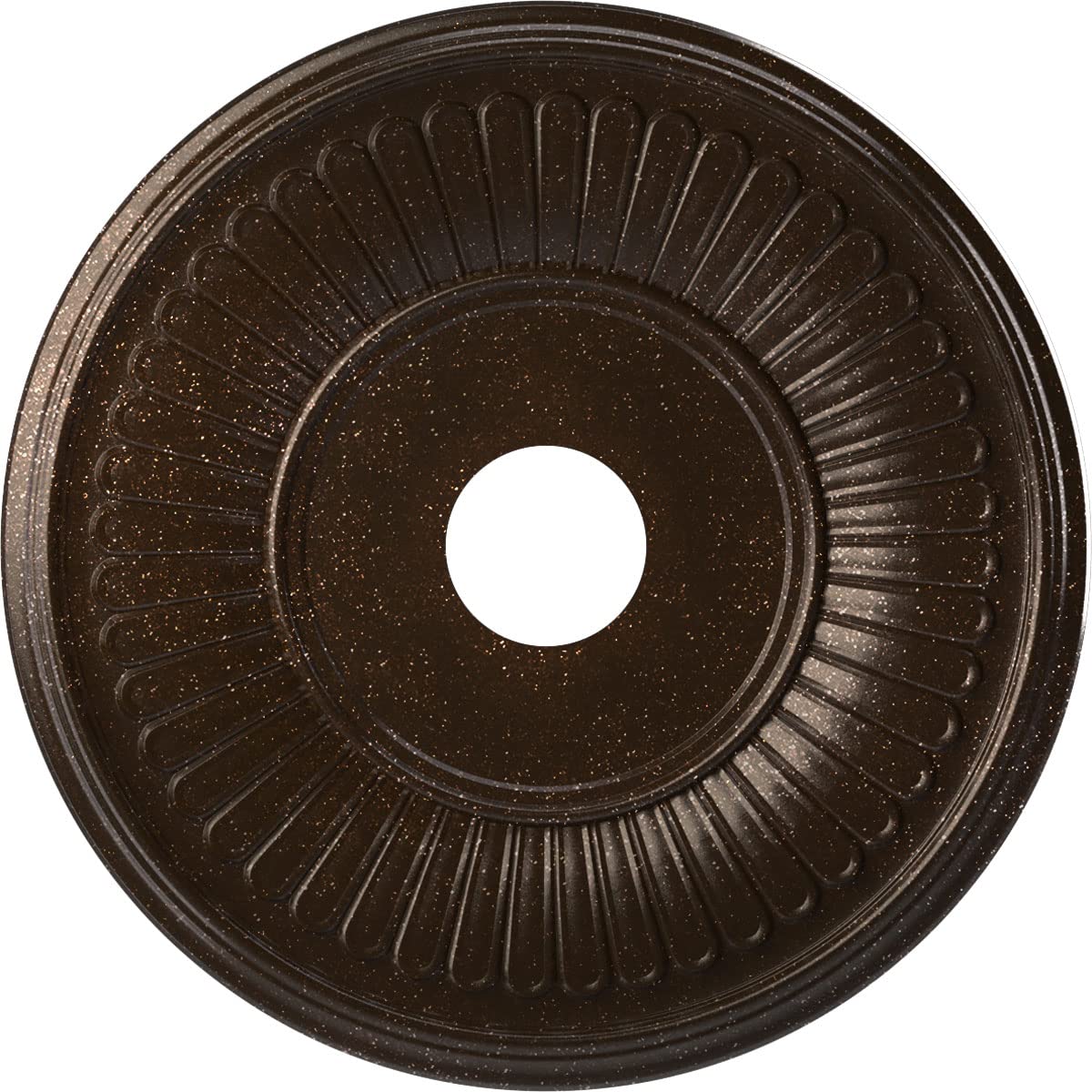 Ekena Millwork CMP19BEAMB Berkshire Thermoformed PVC Ceiling Medallion (Fits Canopies up to 8 3/8), 19OD x 3 1/2ID x 1P, Texture