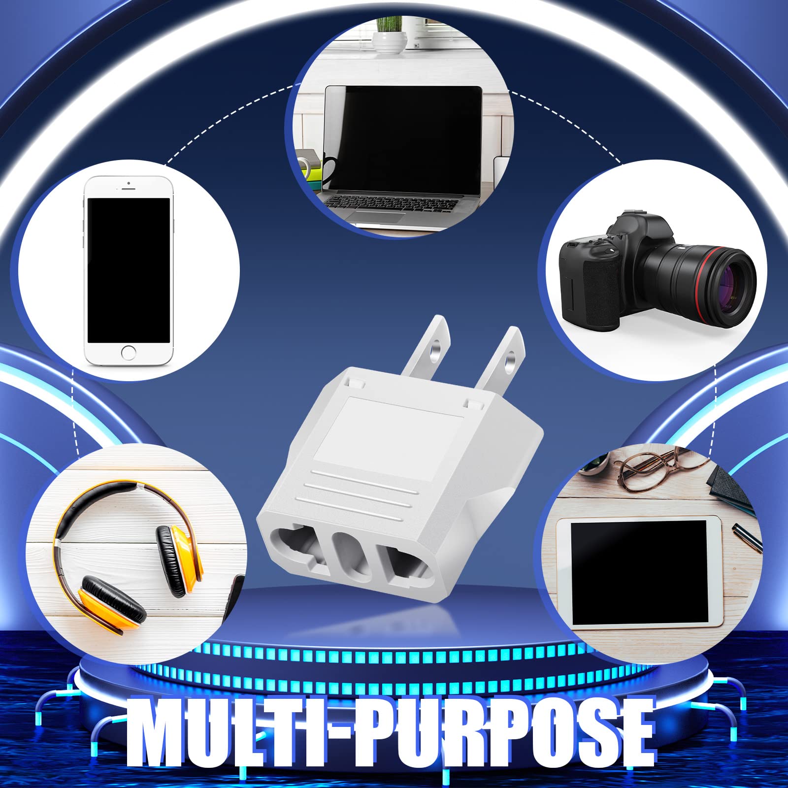 Eboot 20 Pack Eboot Europe To Usa Plug Adapter American Plug Adapters Converter Travel Voltage Converter Eu To Us Electrical Out