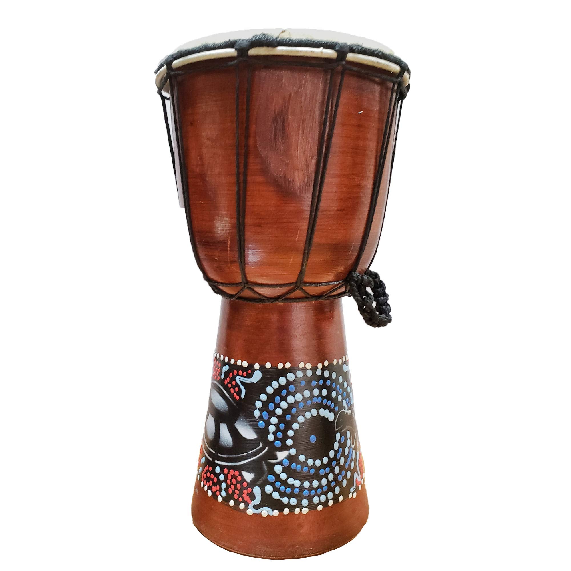 Djembe Drum Hand Painted Multicolored Dot Aborigine With Unique Random Patterns Bongo African Inspired Music Awesome Gifting Ide