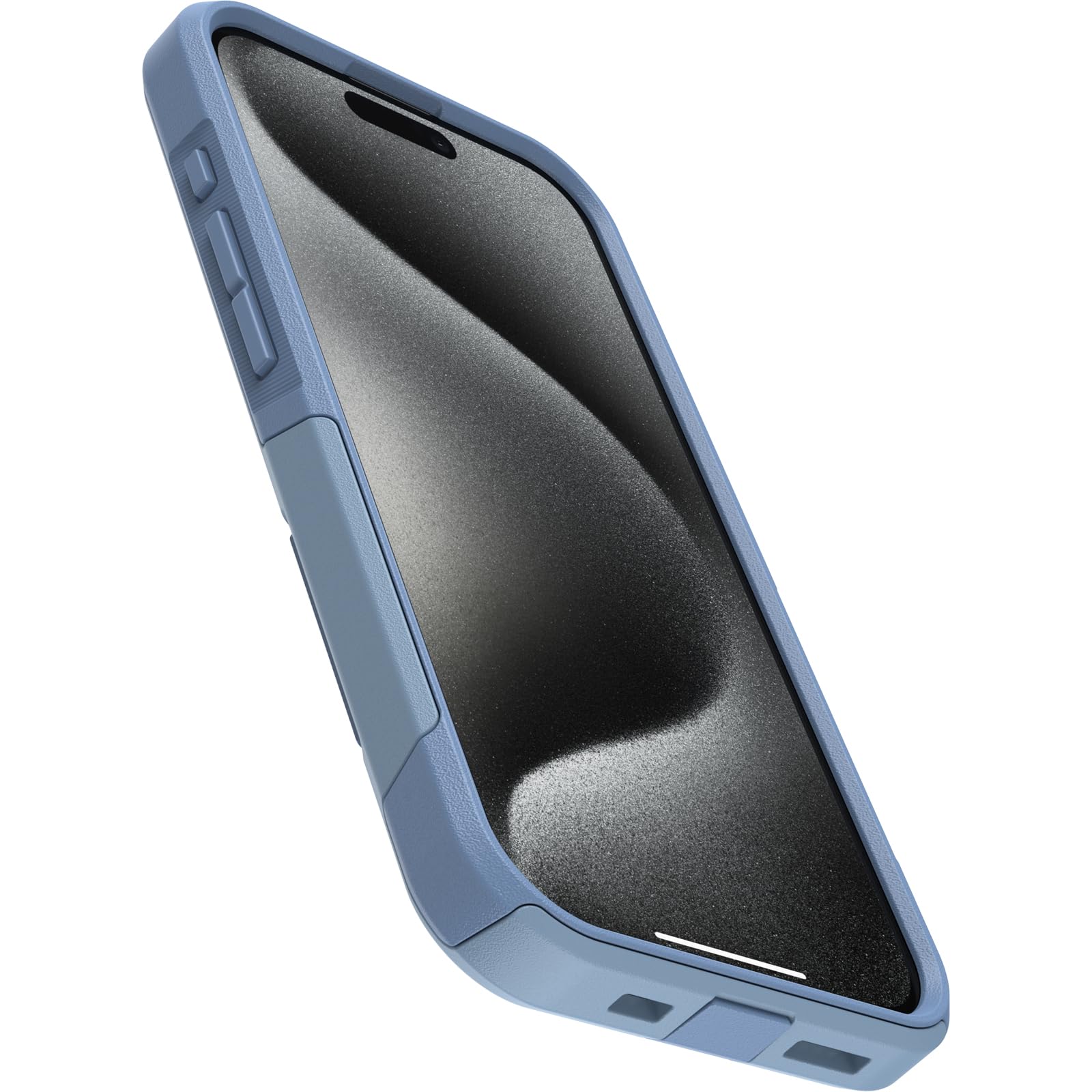Otterbox Iphone 15 Pro (Only) Commuter Series Case   Crisp Denim (Blue), Slim & Tough, Pocket Friendly, With Port Protection