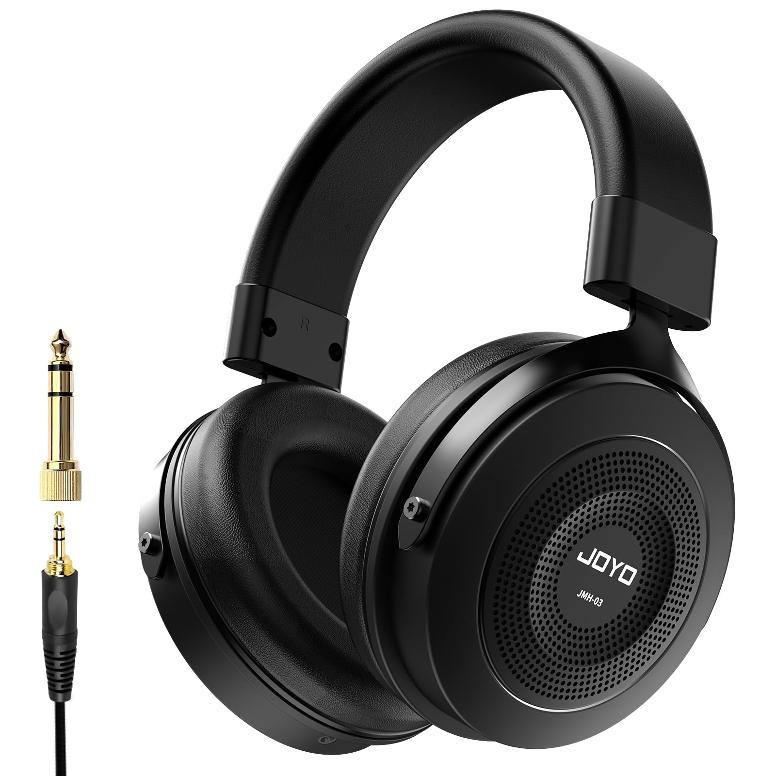 JOYO Studio Monitor Headphones Wired Professional Semi-Open Headphone for Guitar Piano Podcast Recording,Mixing,Live Streaming 3